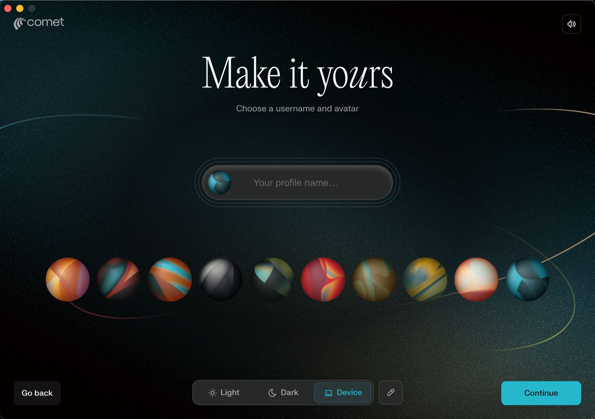 onboarding (Comet)