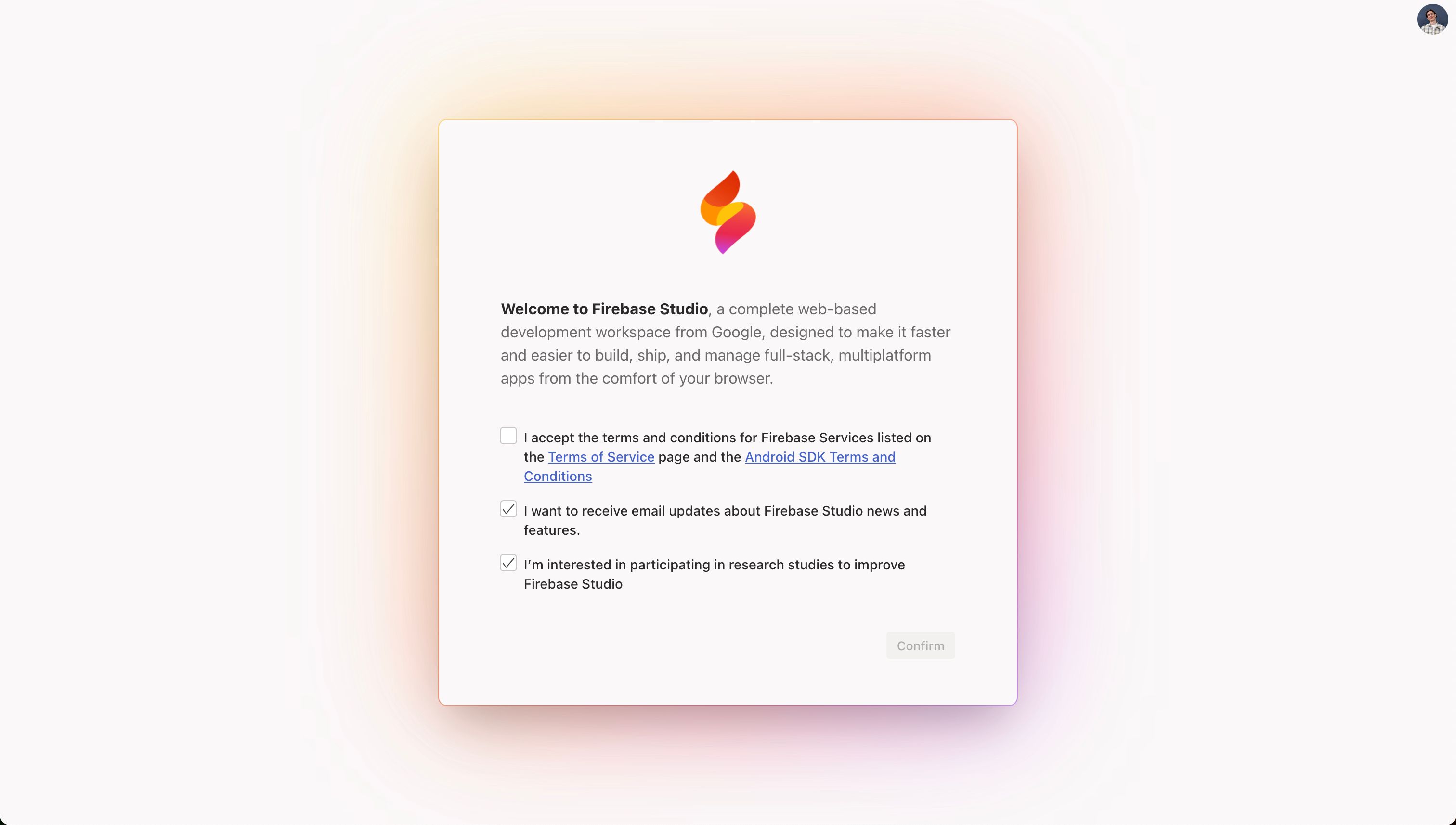 onboarding (Firebase Studio)