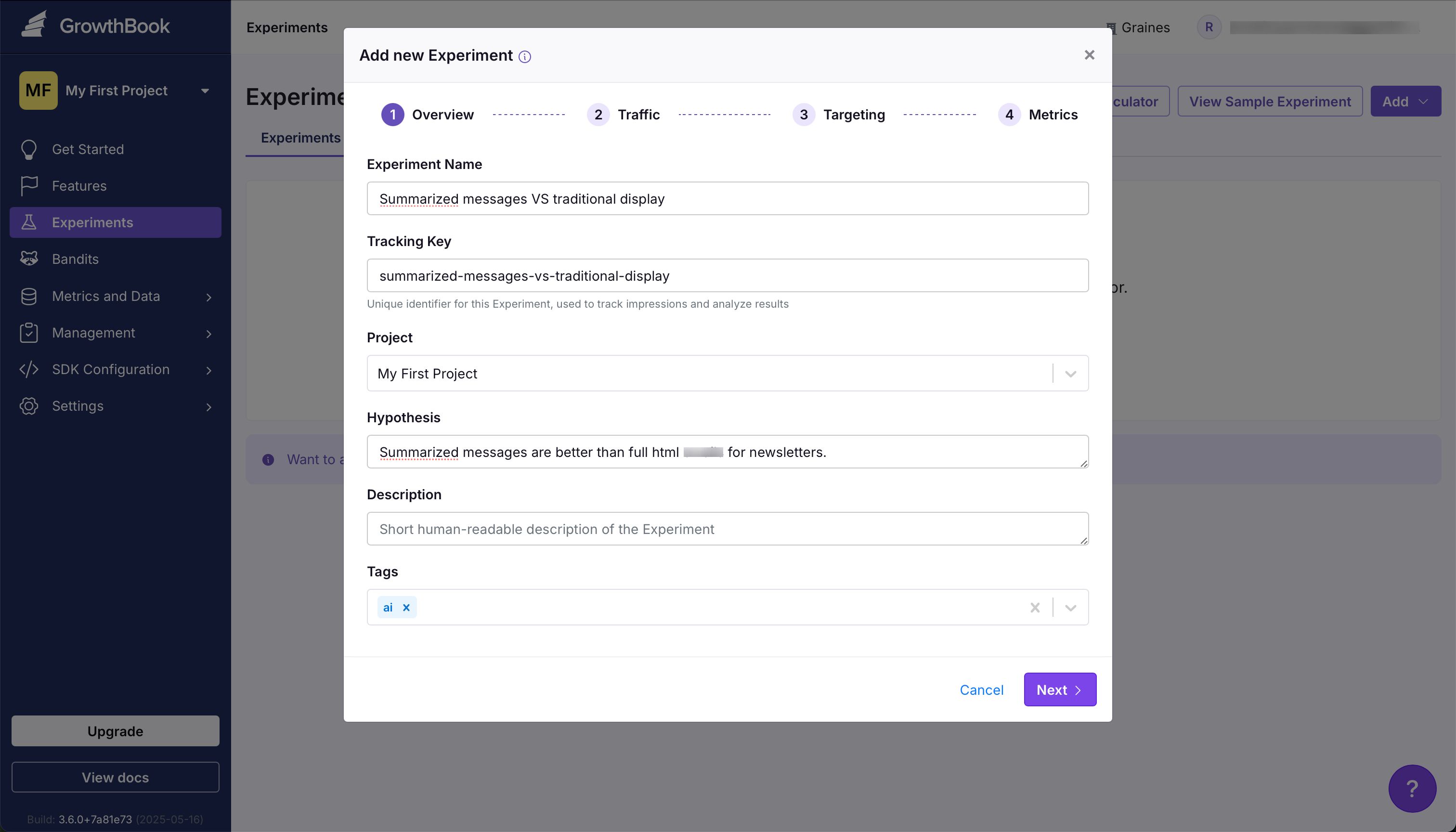 form (Growthbook)