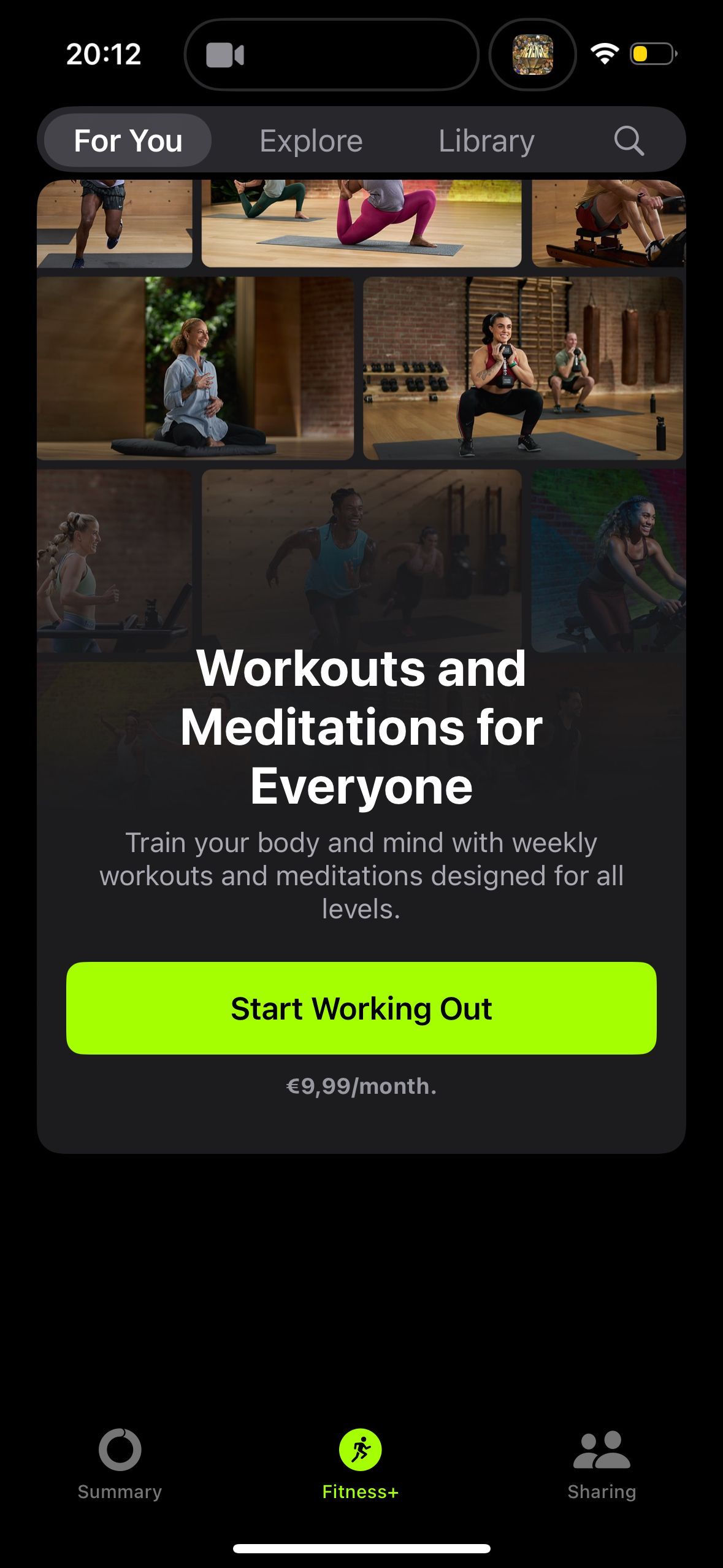 home (Fitness App)