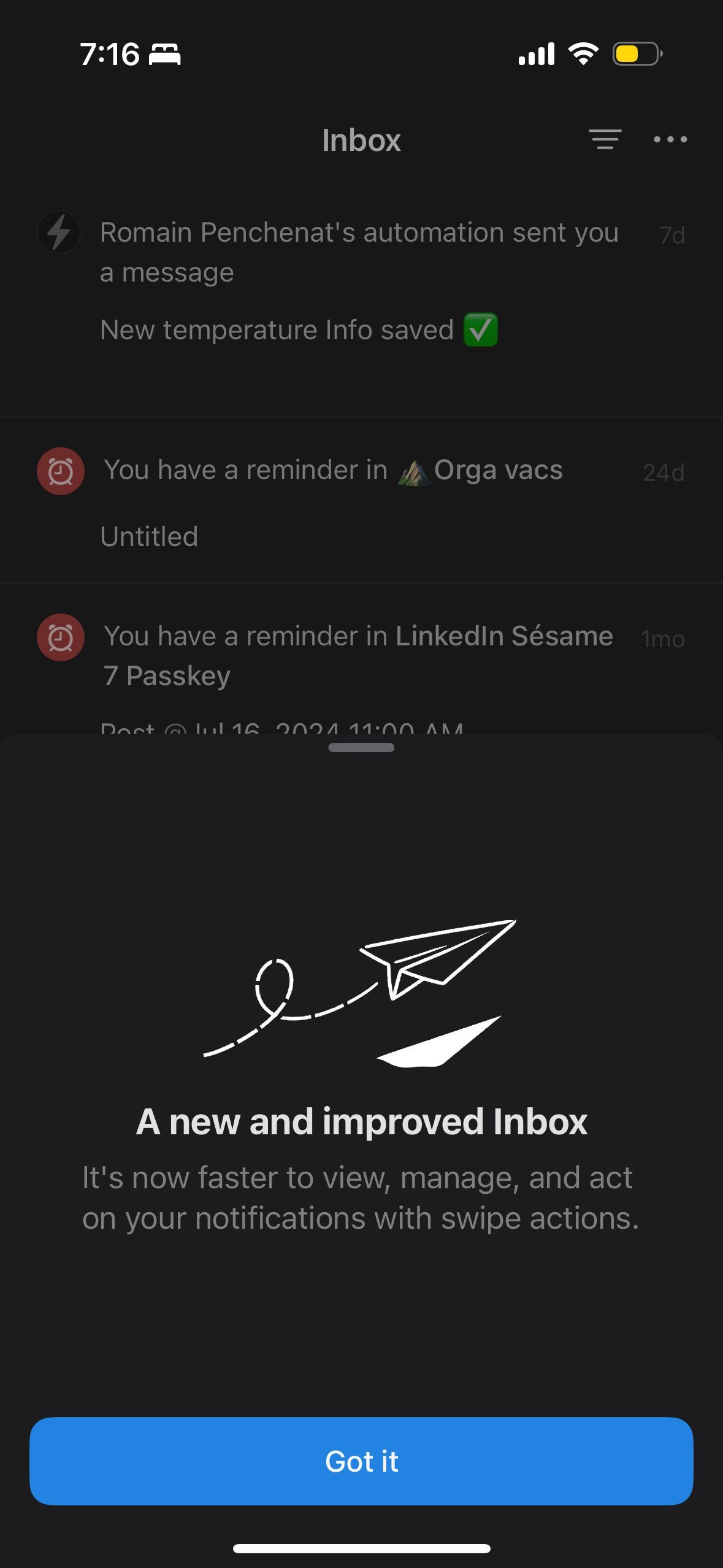 notifications (Inbox)