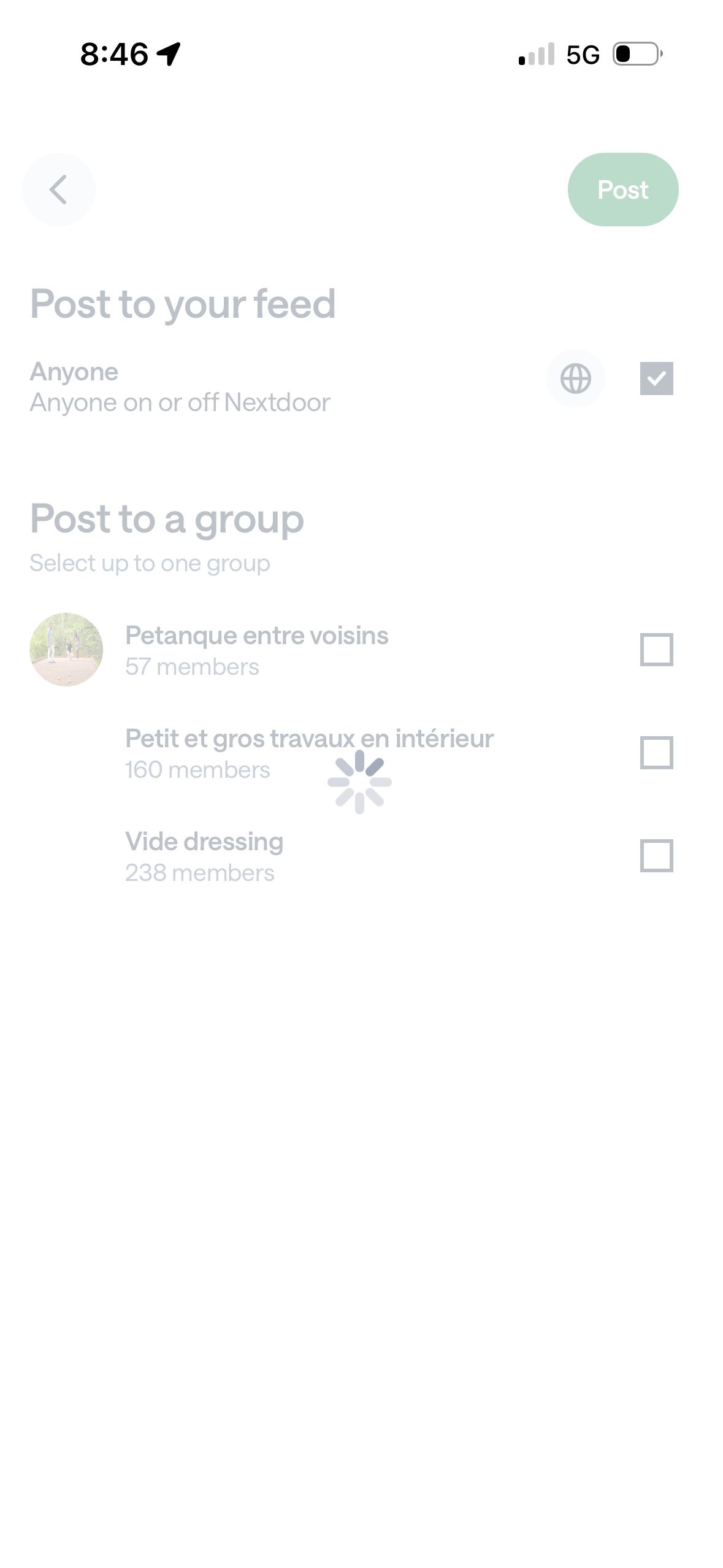 Post Creation (Nextdoor)