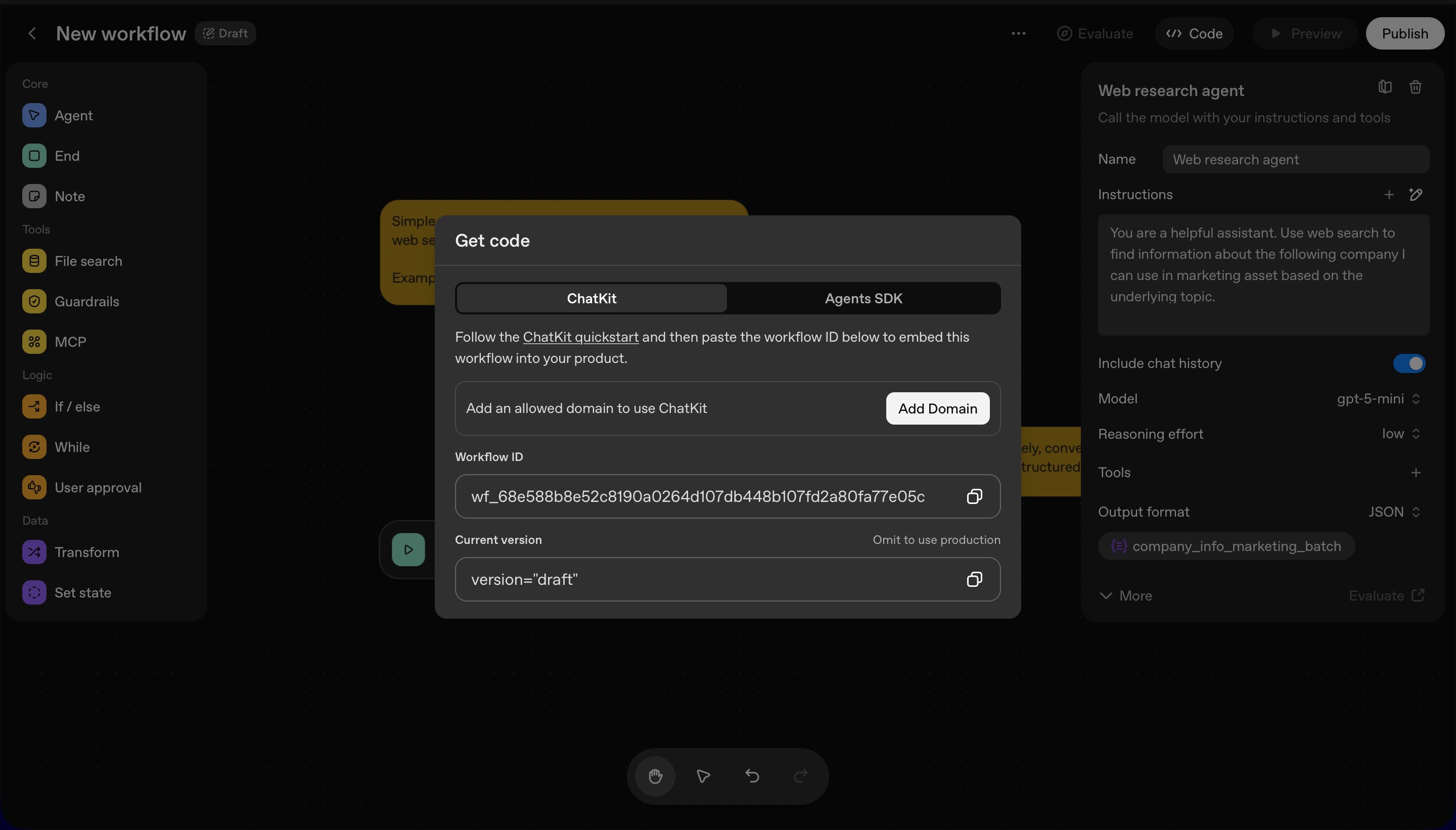 Modal (OpenAI Agent Builder)