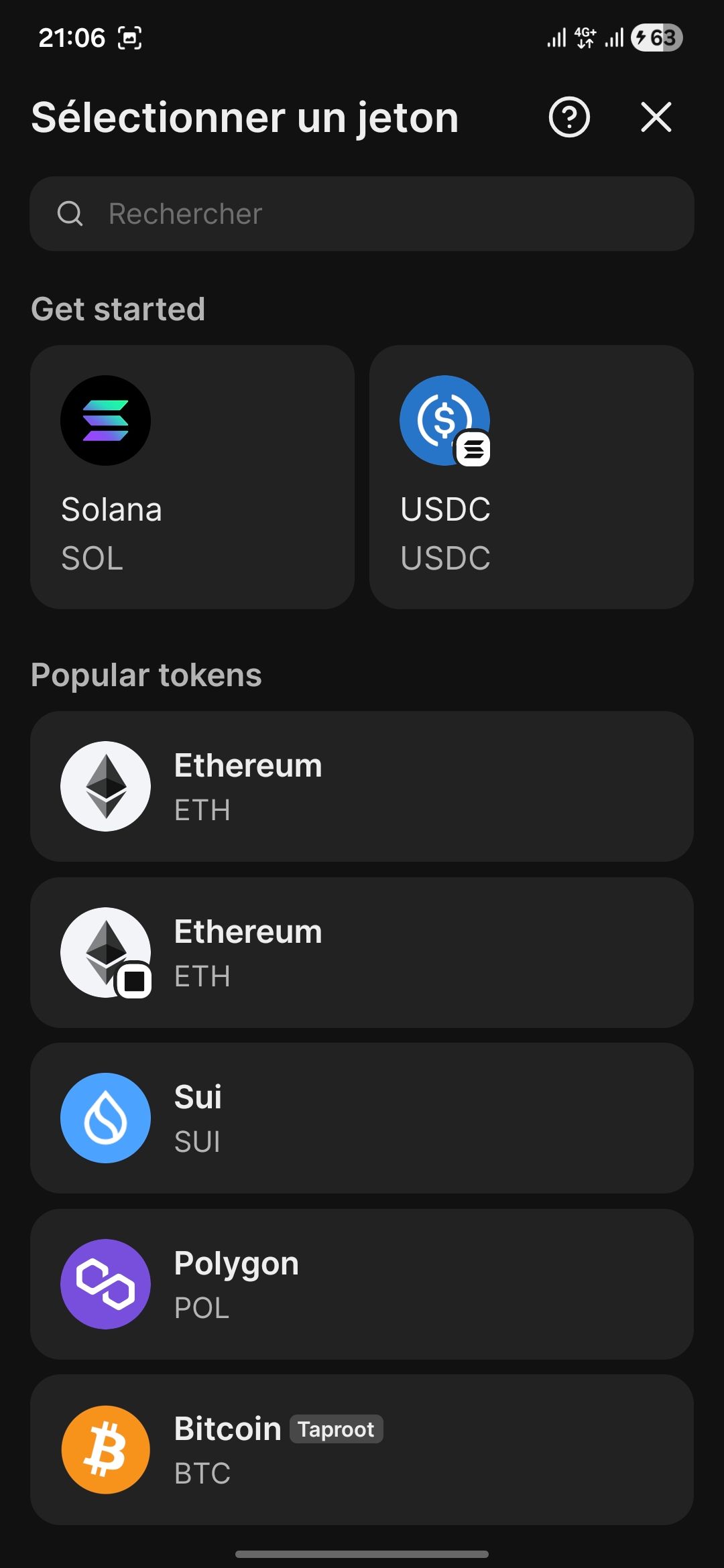 token selection screen (Unknown)
