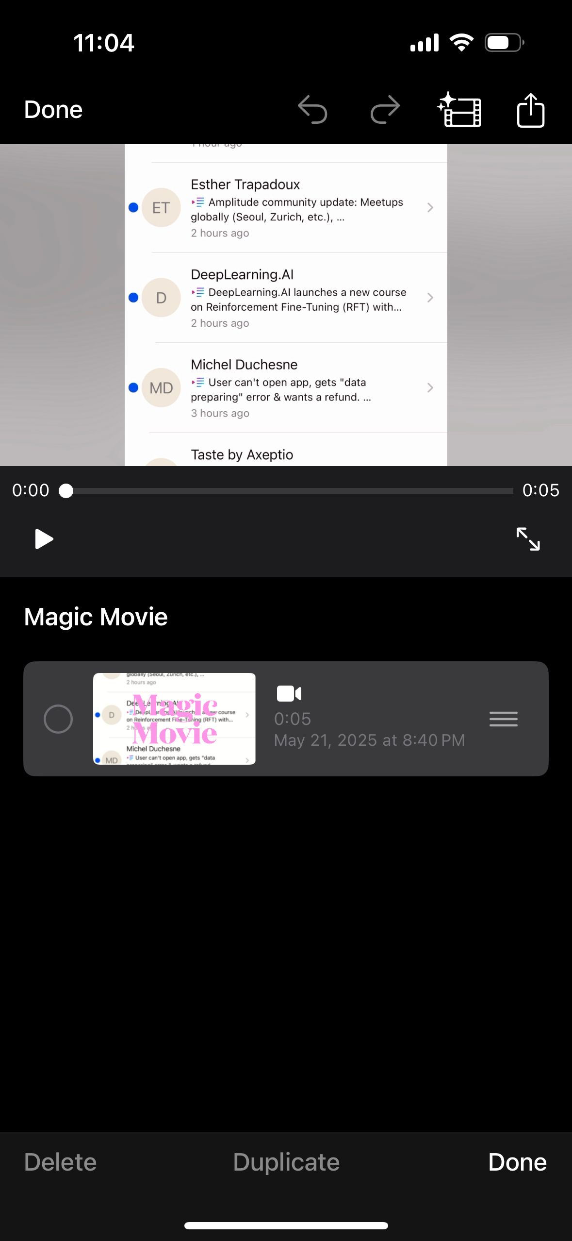 Video Editor (iMovie)
