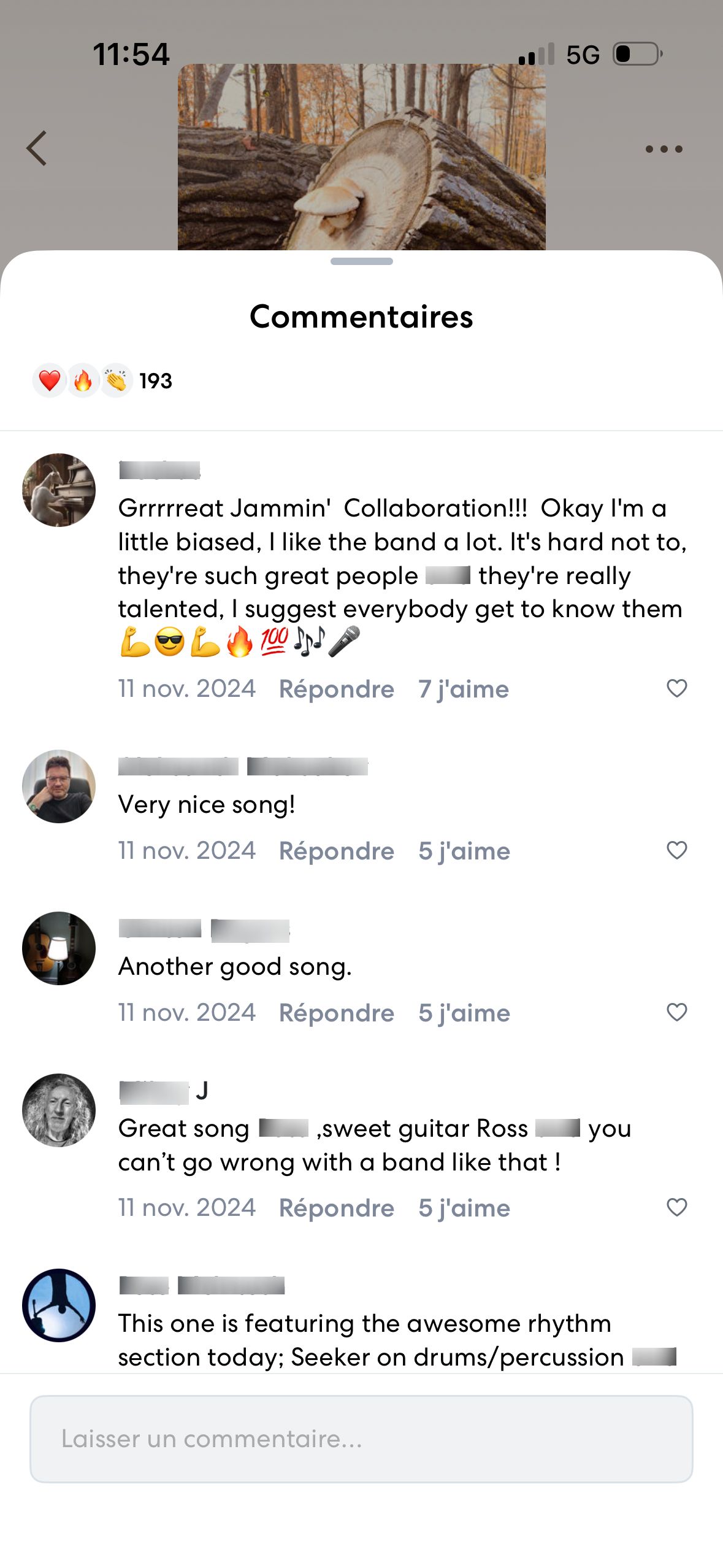 comments section (BandLab)