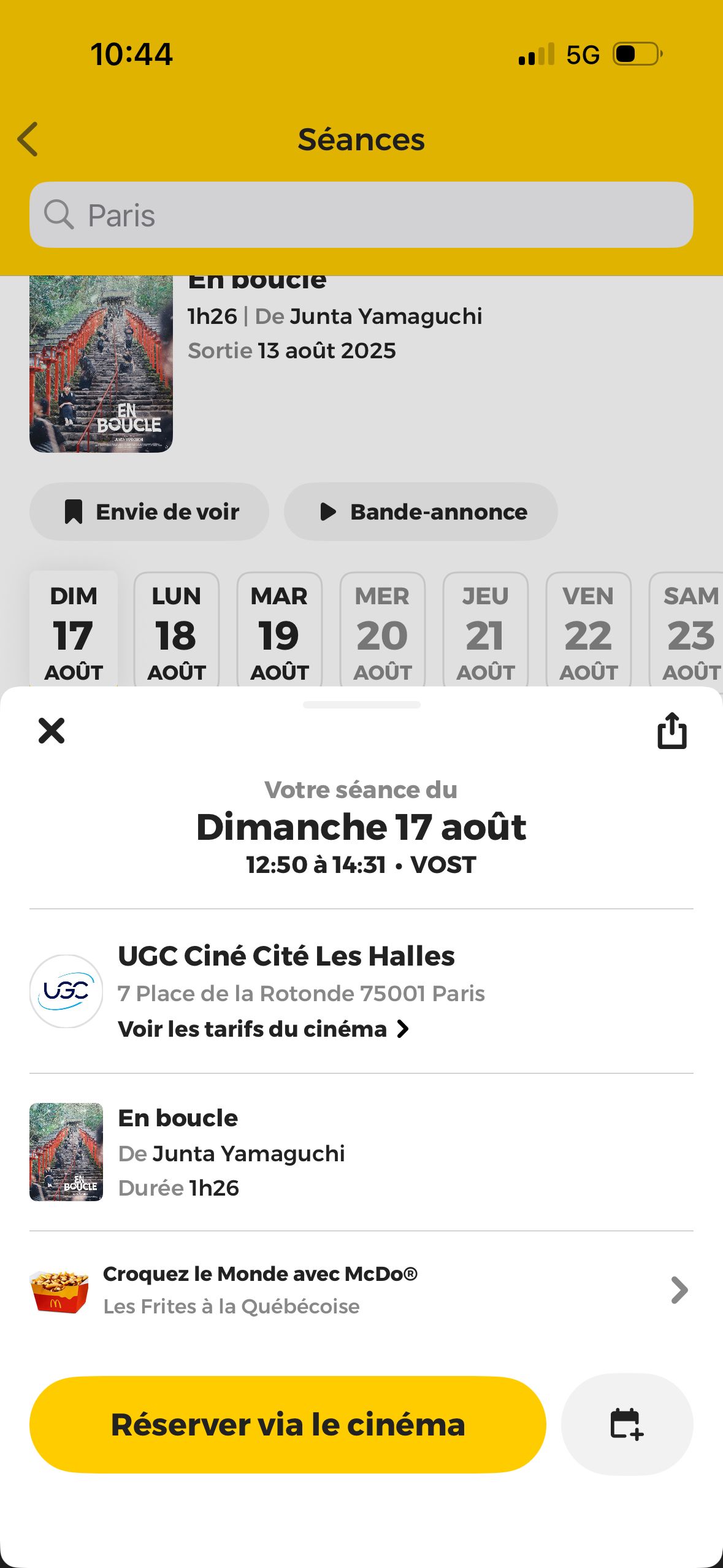 Movie Booking (AlloCiné)