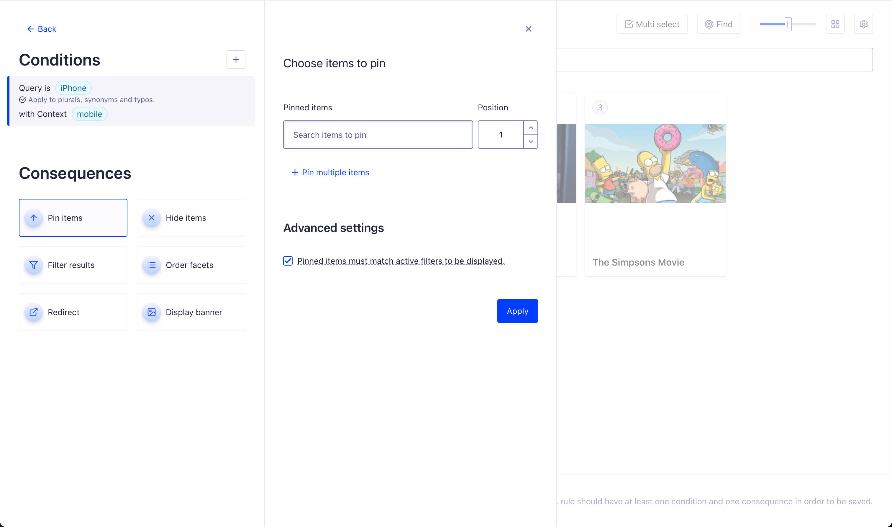 Settings / Configuration (Algolia)