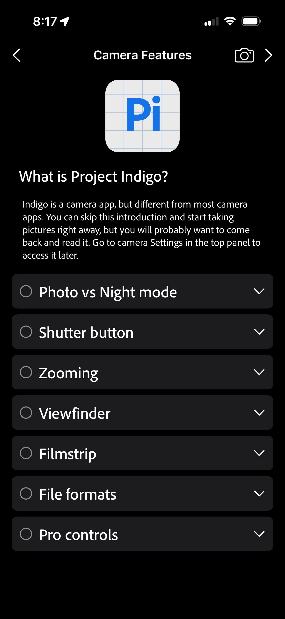 Settings / Preferences (Project Indigo)