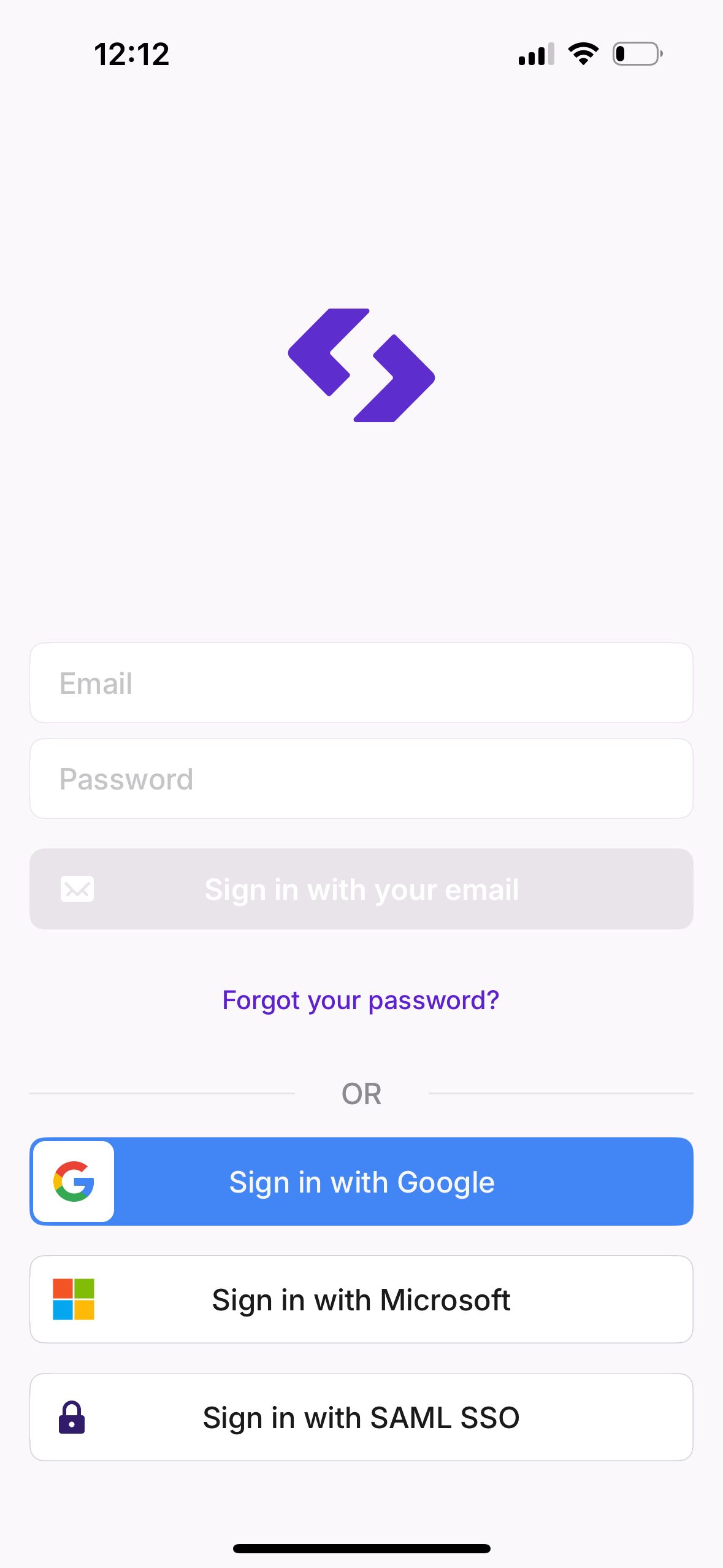 login screen (Spendesk)
