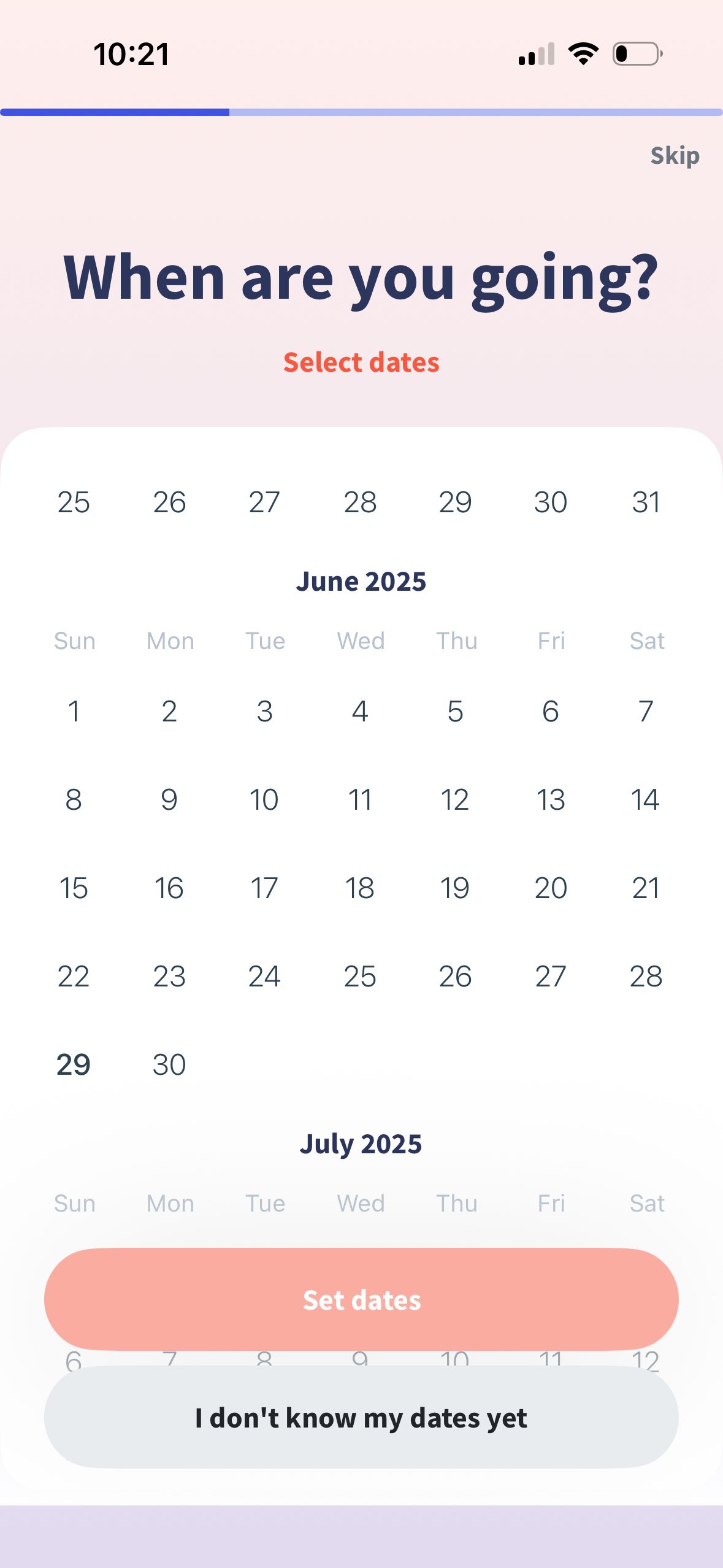 Date Picker (Wanderlog)