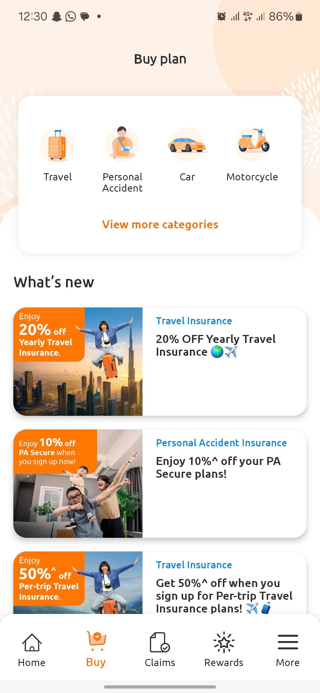 home (Insurance App)