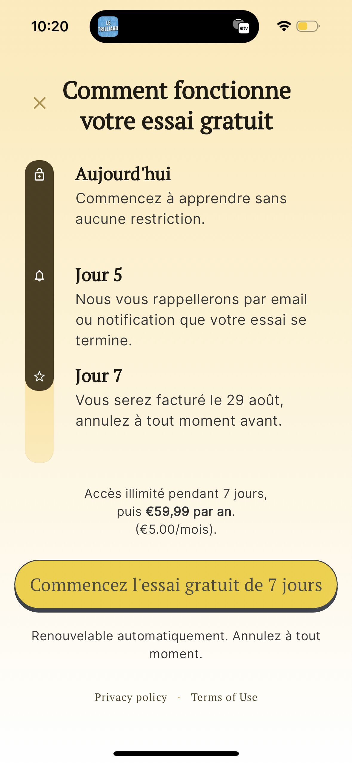 paywall (Essai Gratuit)