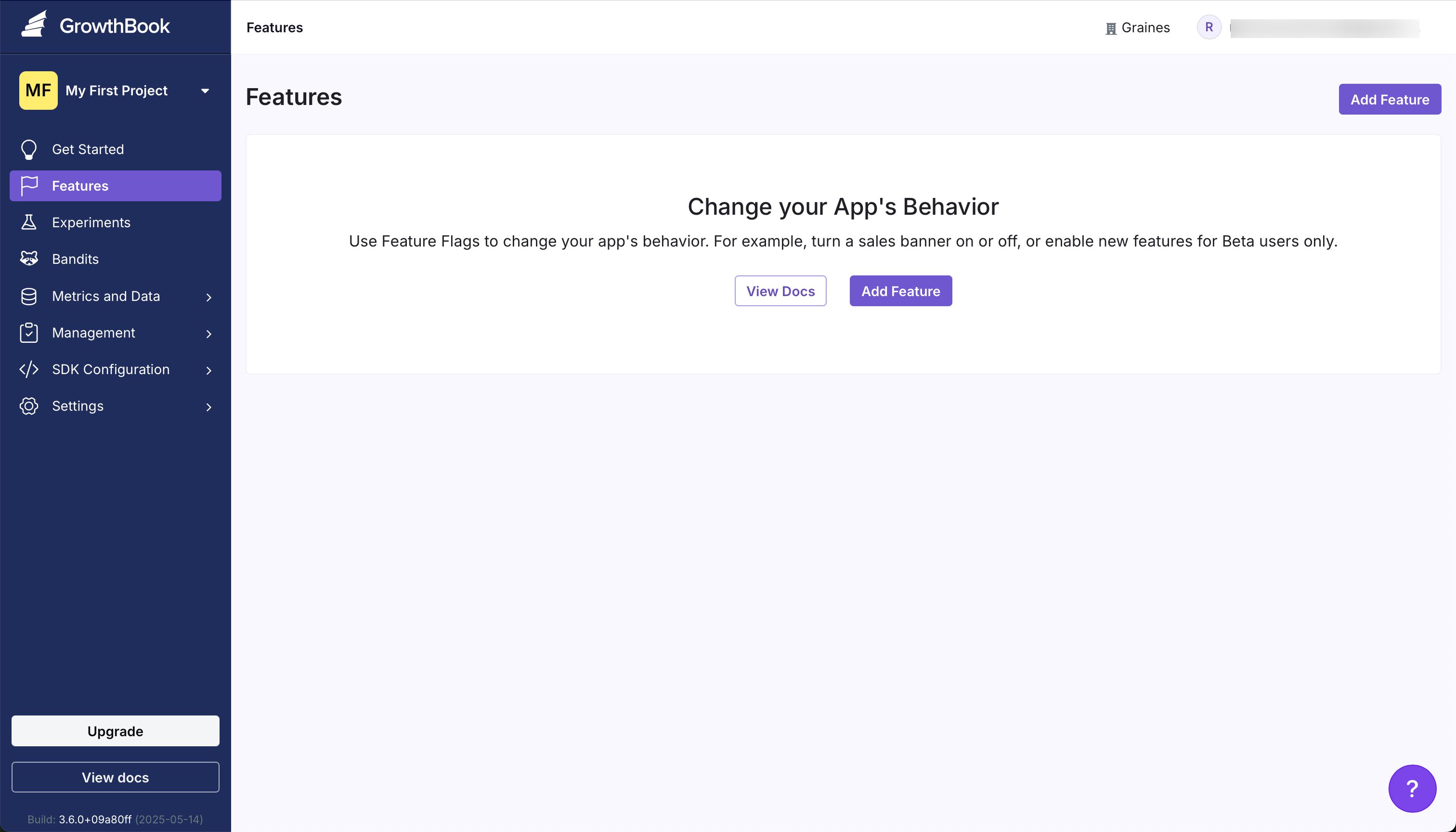 settings (Growthbook)
