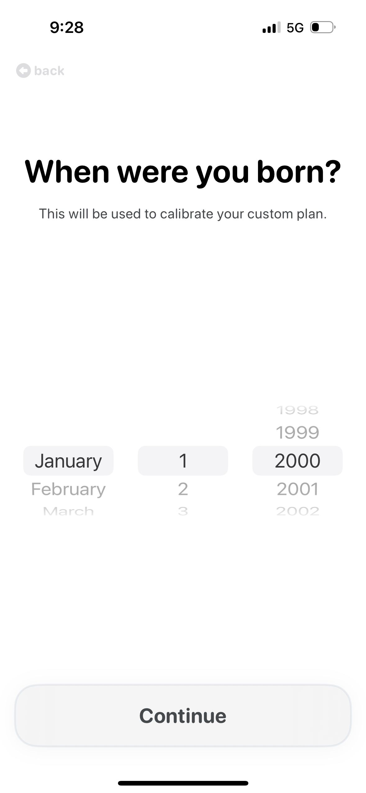 Date Picker (Metric)