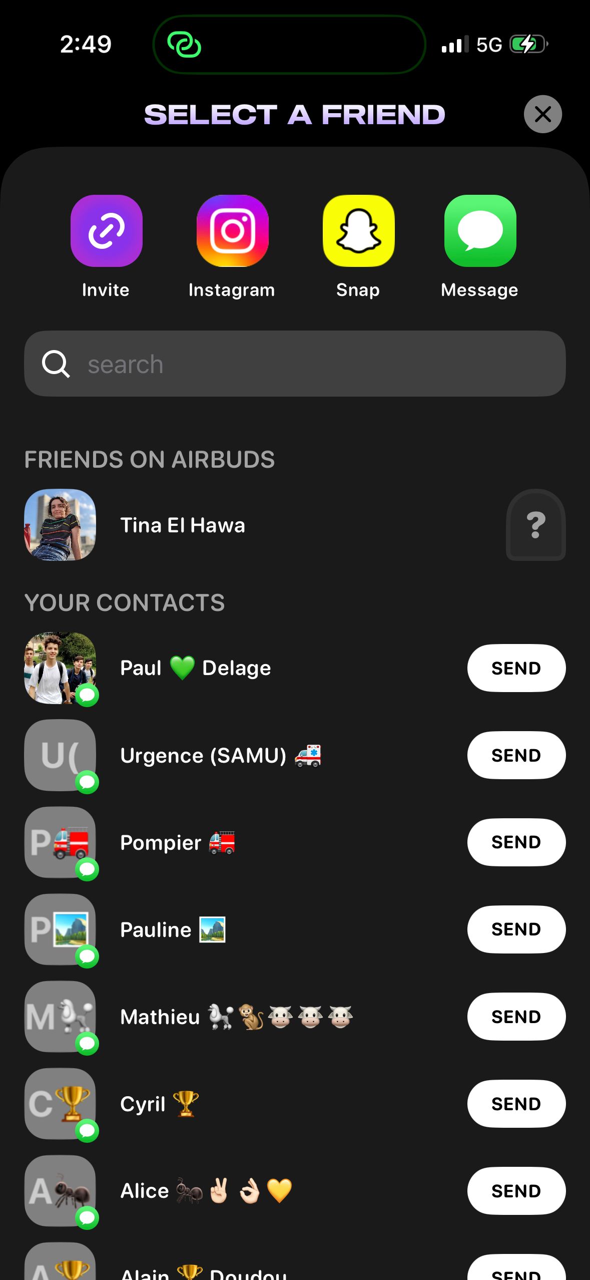 Contact List (Airbuds)