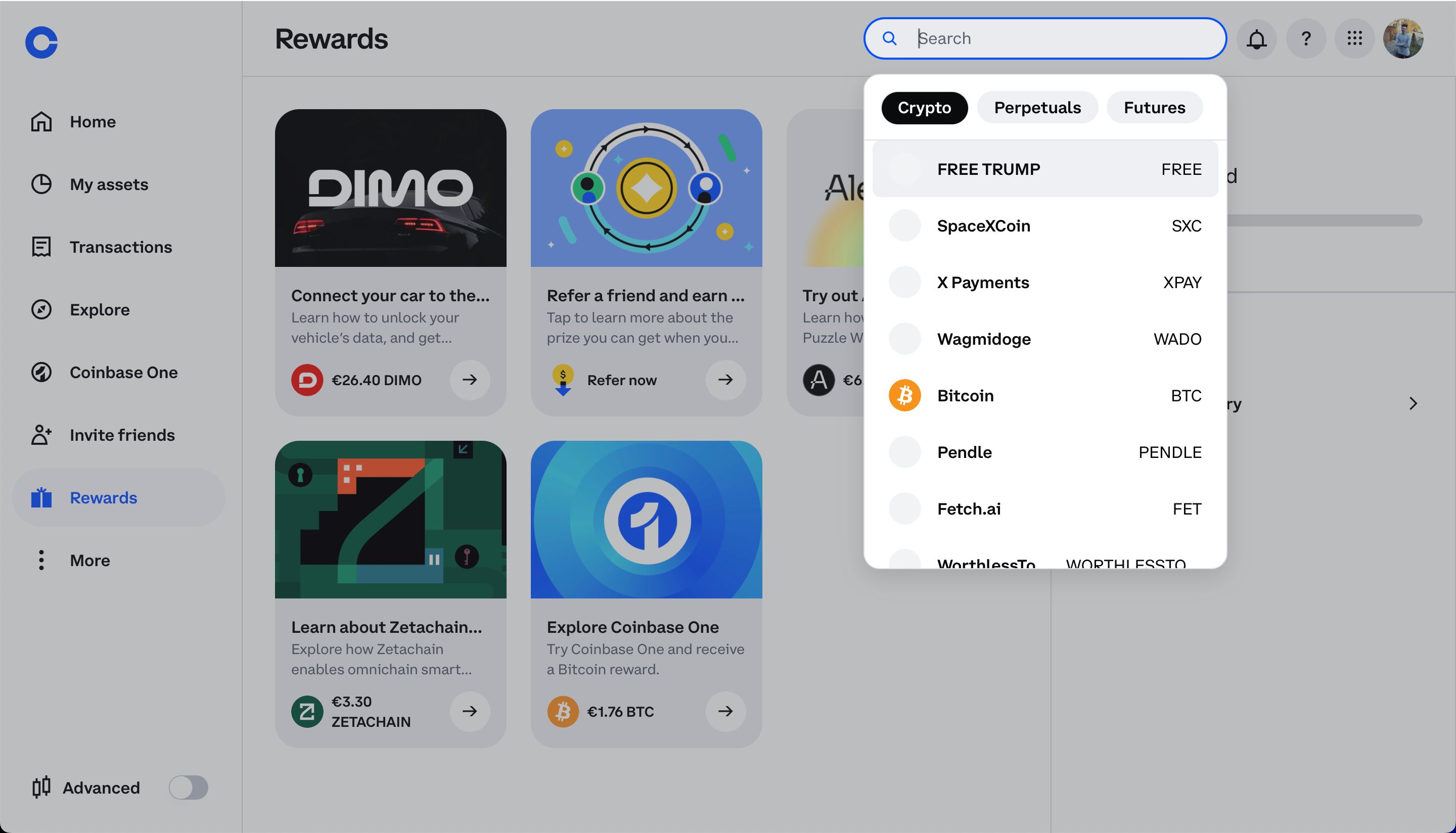 search (Coinbase)