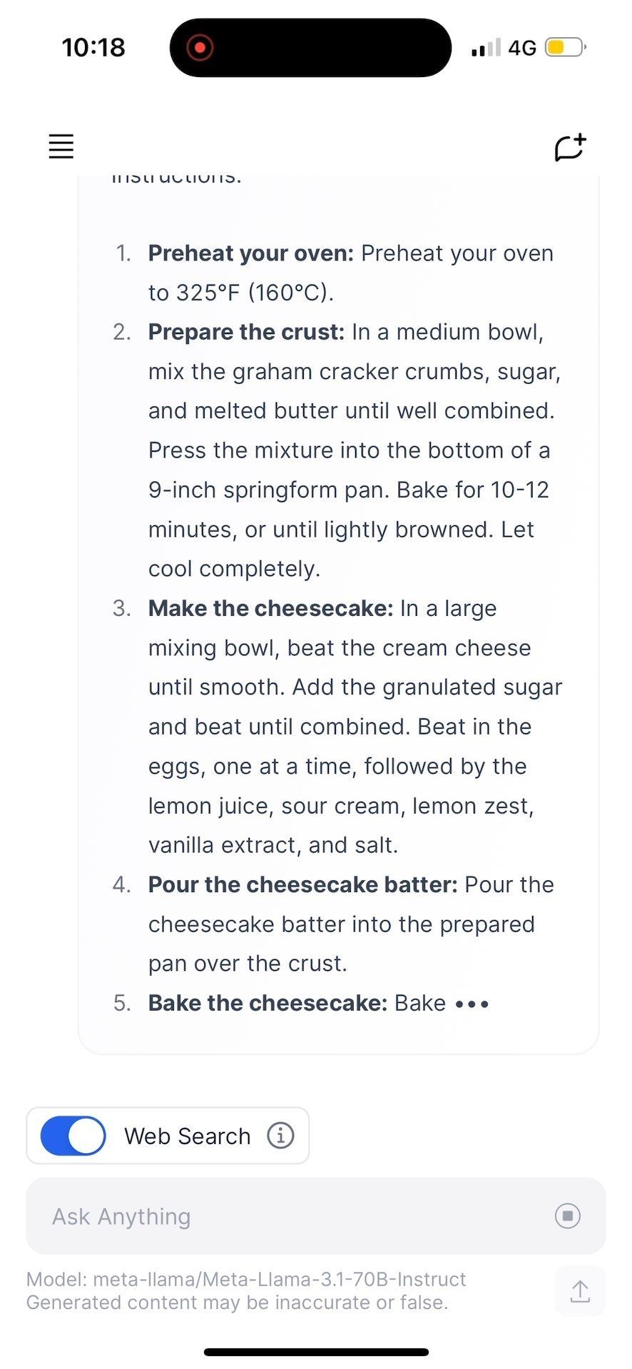 recipe (Cheesecake Recipe)