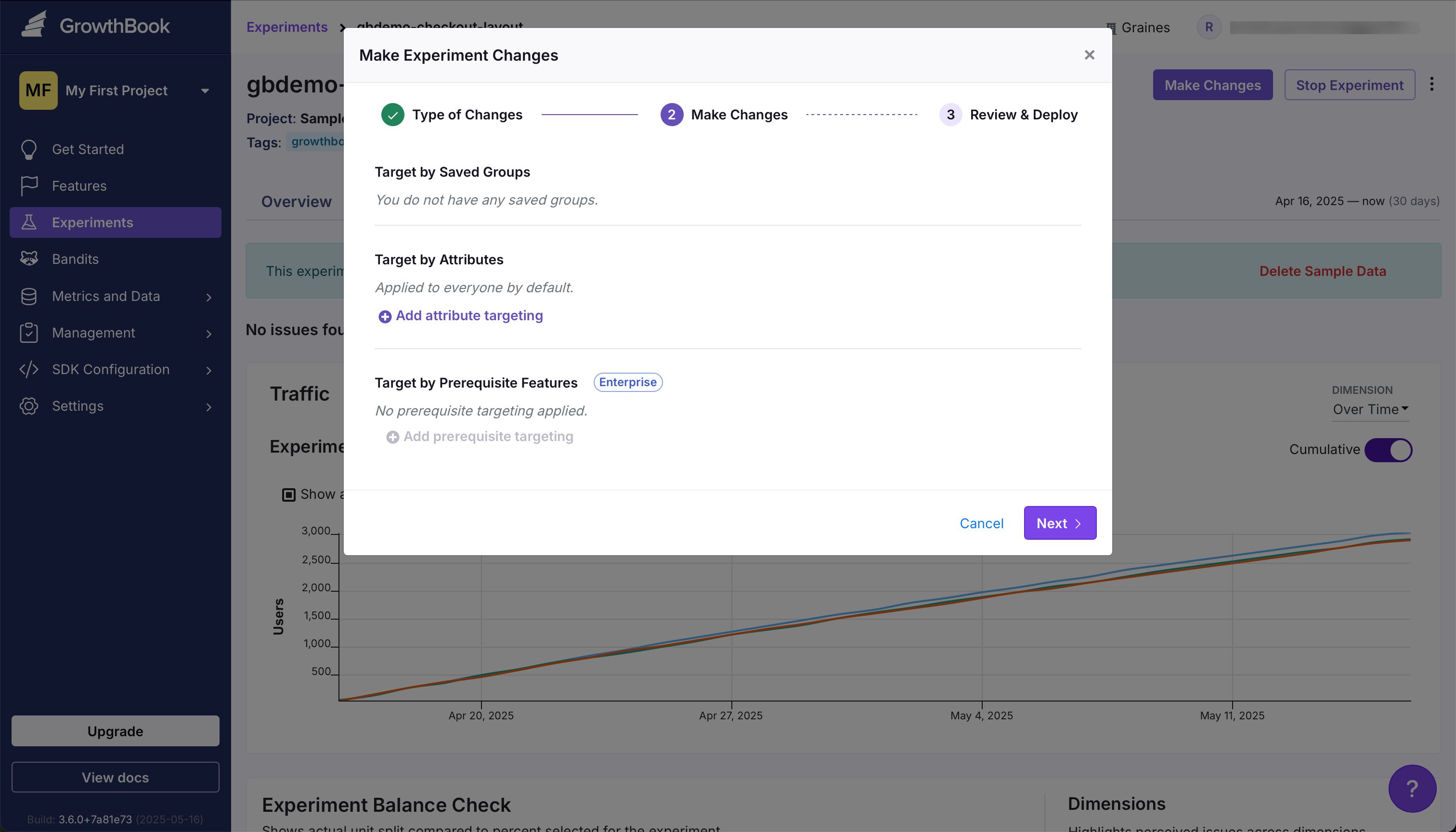 modal (Growthbook)