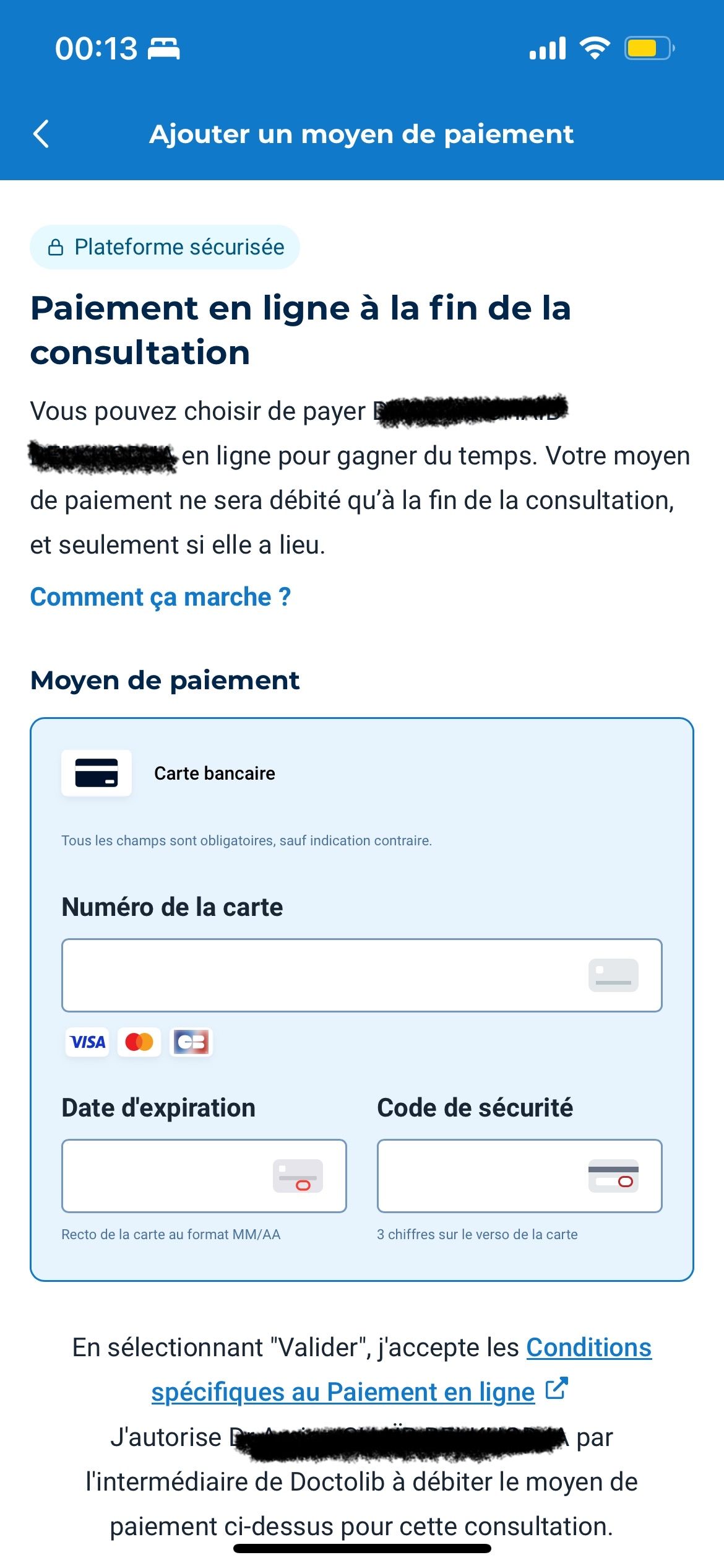 Payment (Doctolib)
