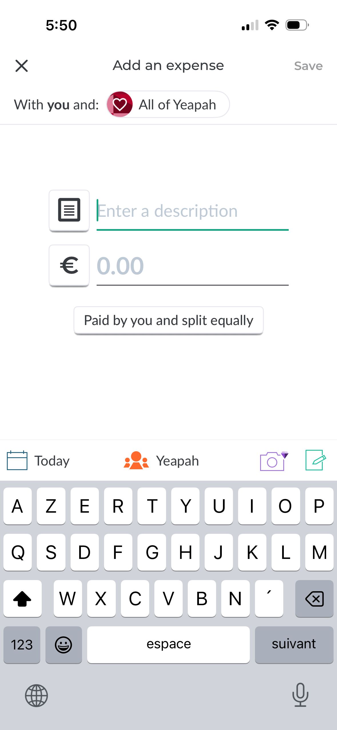form (Splitwise)
