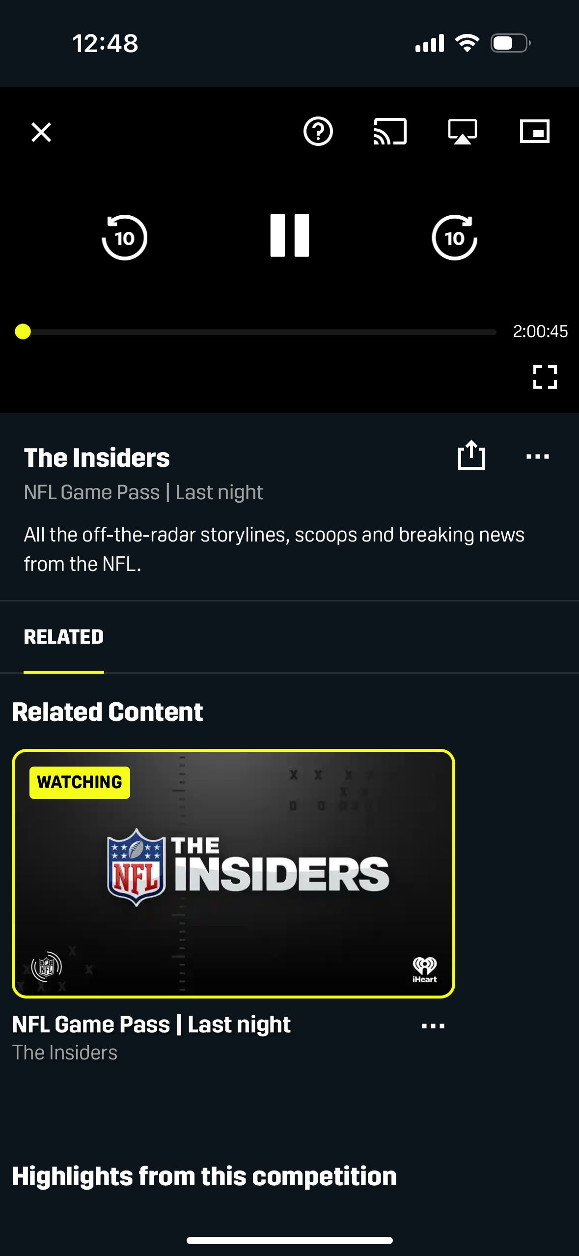 video player (Dazn)