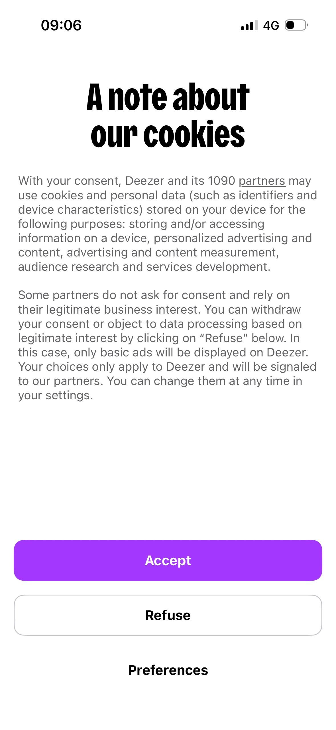 cookie consent (Deezer)