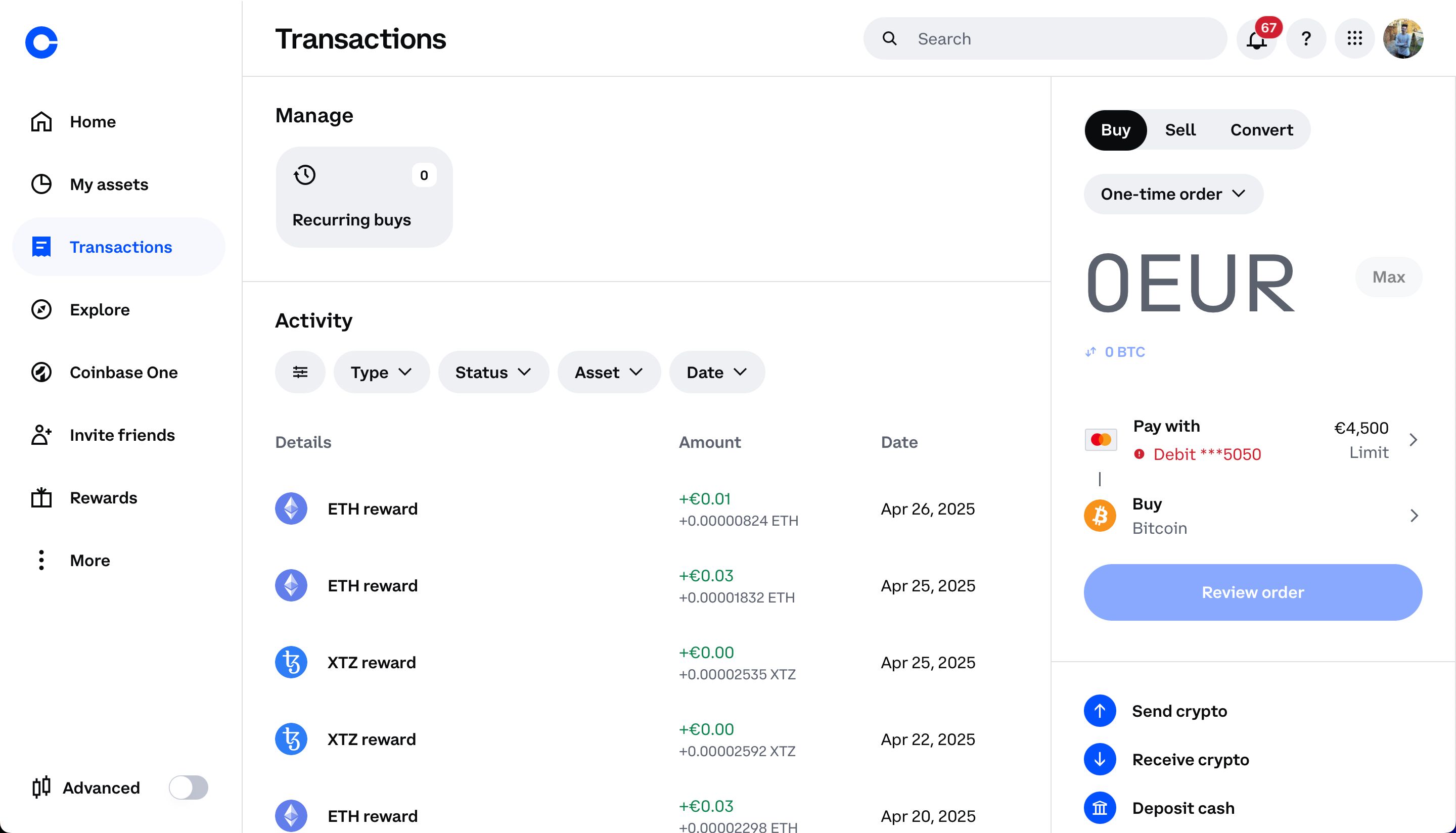 transactional (Coinbase)