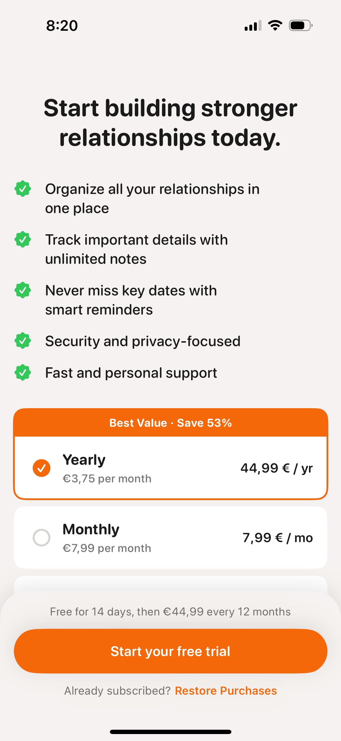 Pricing (Friendzone)