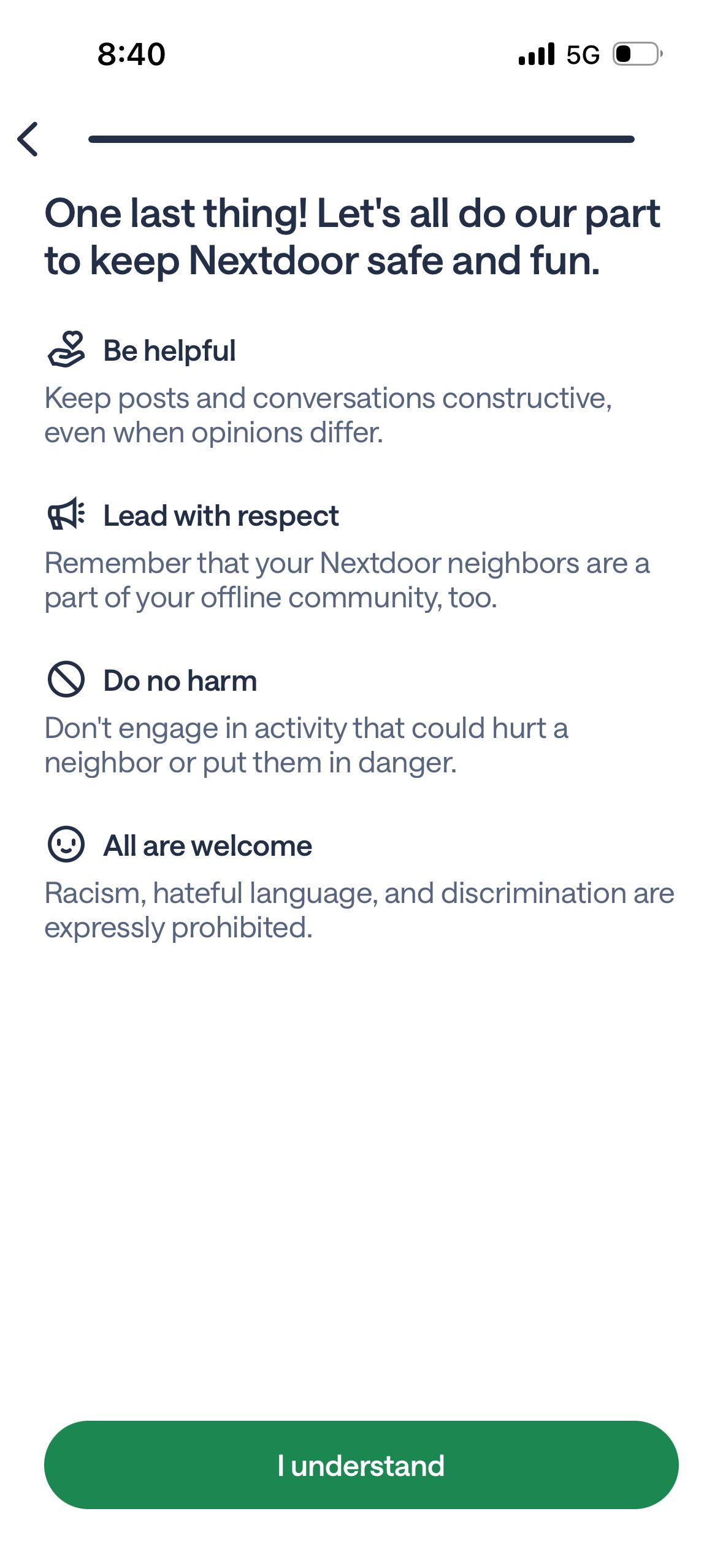 Onboarding (Nextdoor)