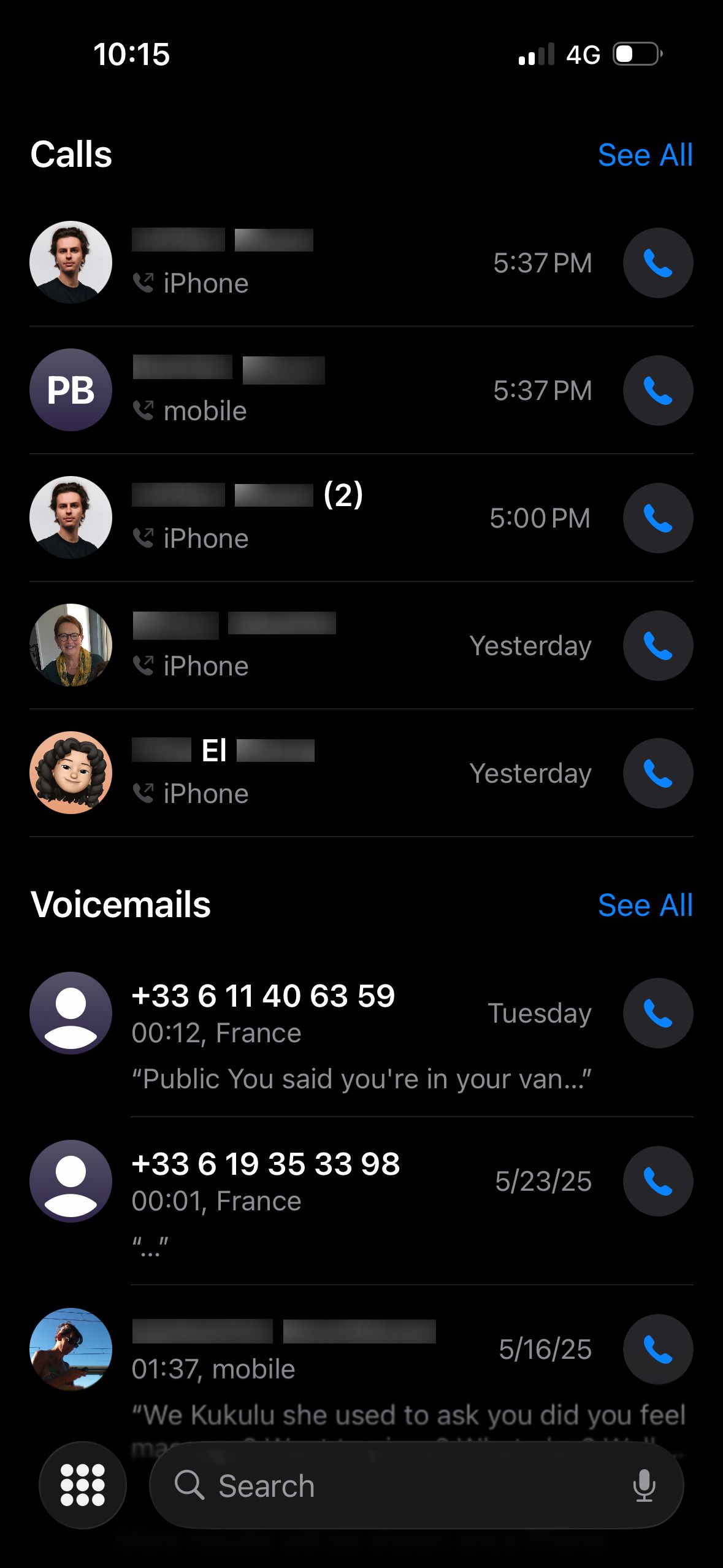 Call History (Phone iOS26)