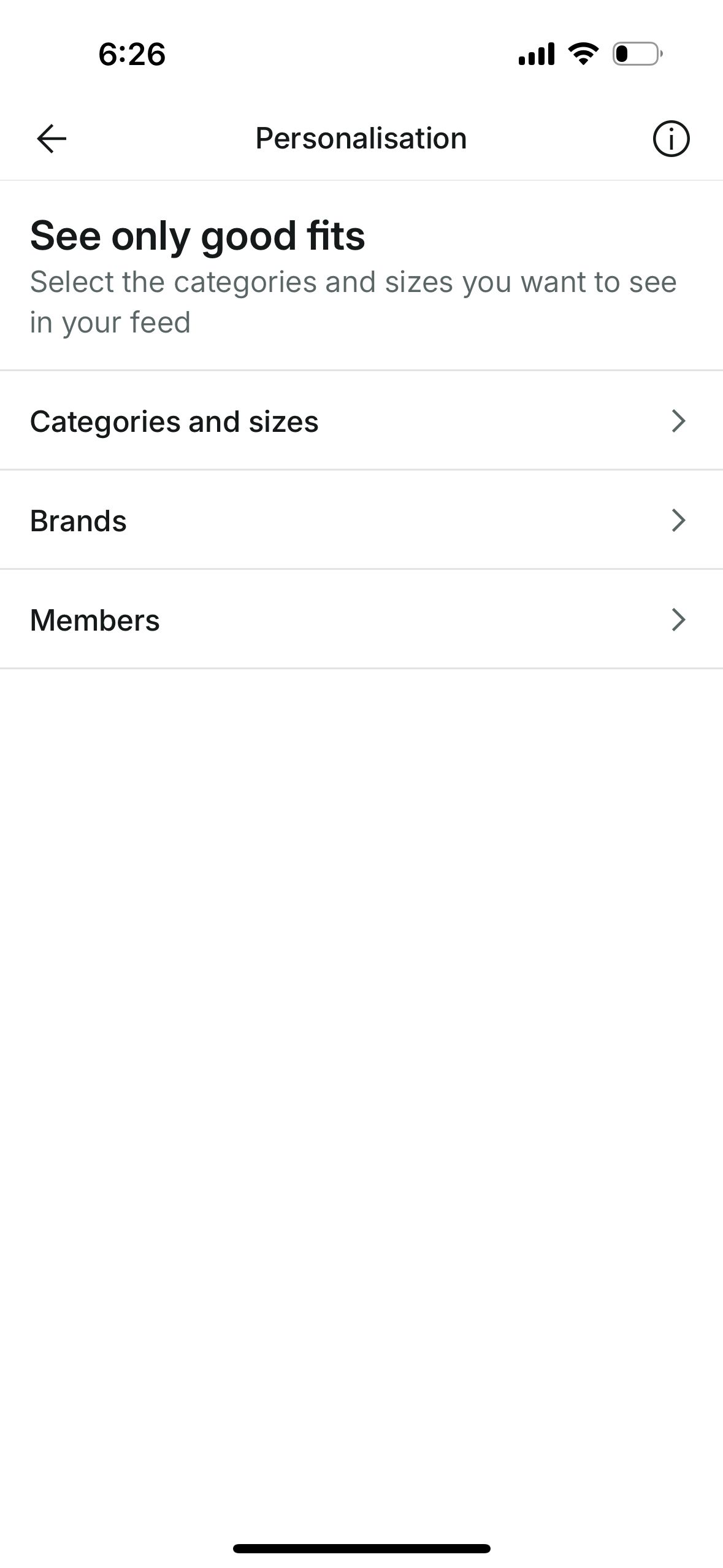Settings (Vinted)