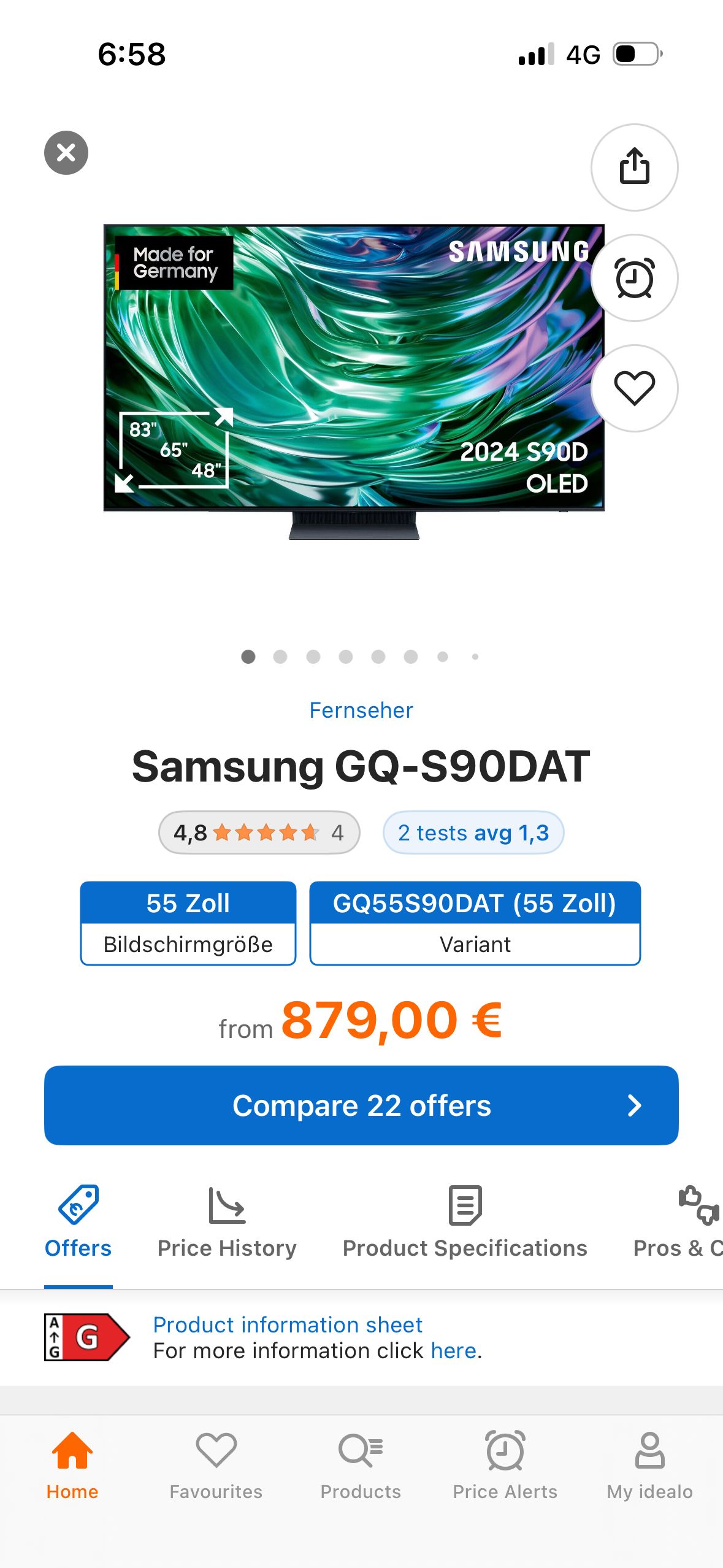 Product Detail Page (Idealo)
