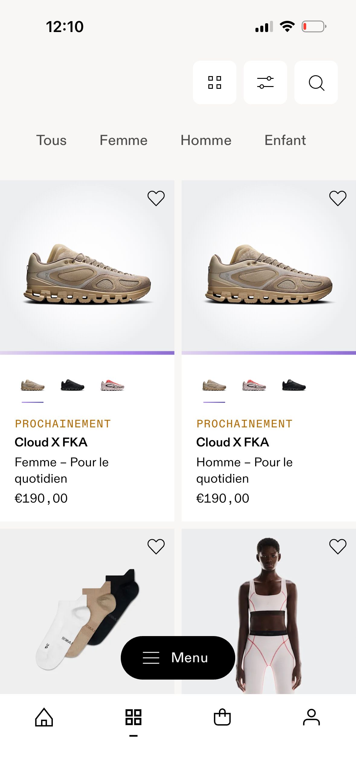 Product Listing (On)