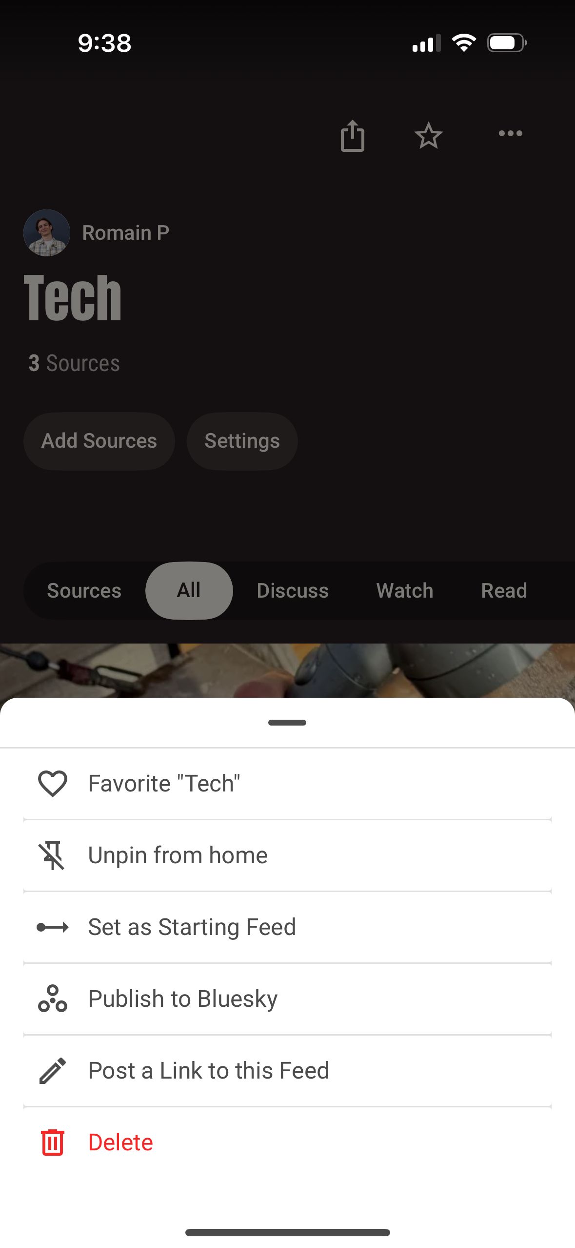 Menu / Options (Surf)