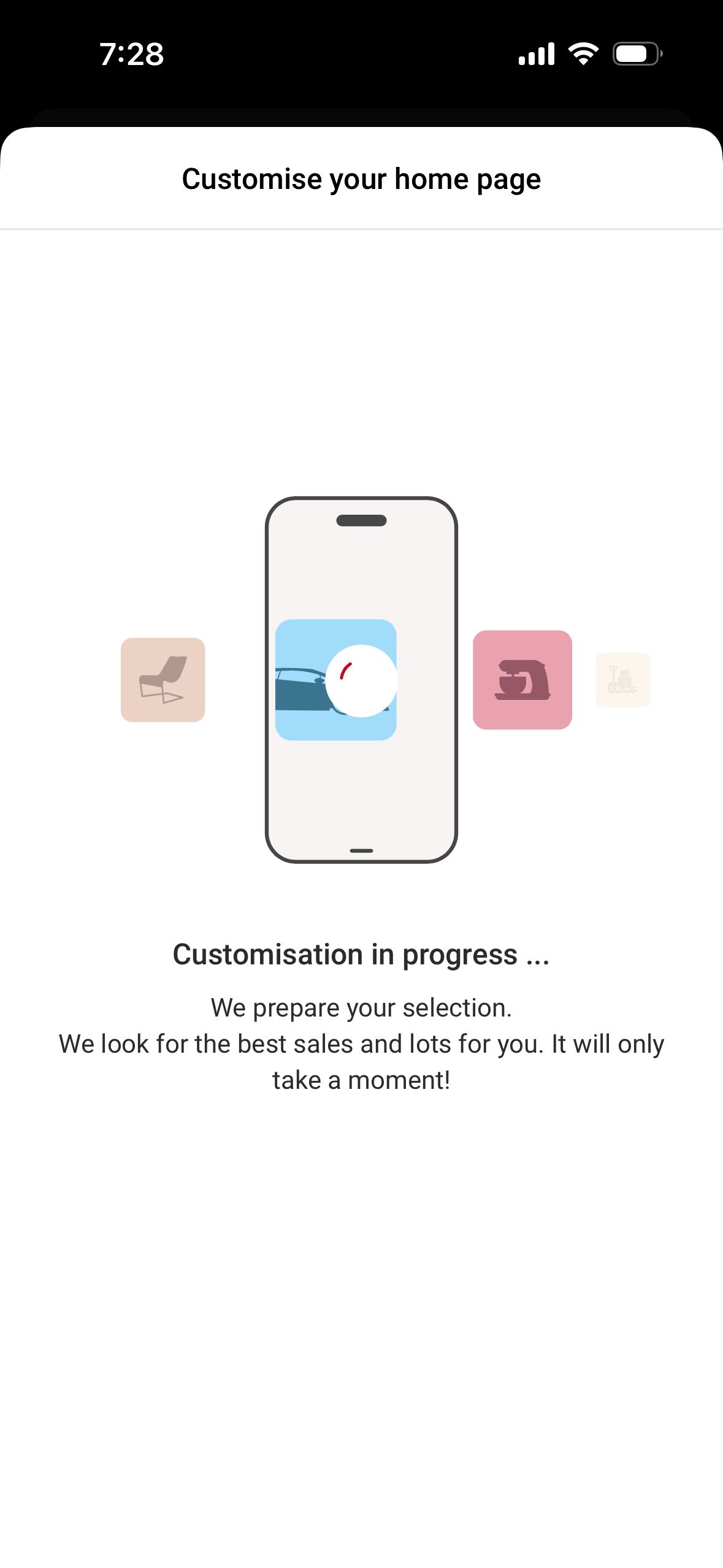 loading screen (Interencheres)