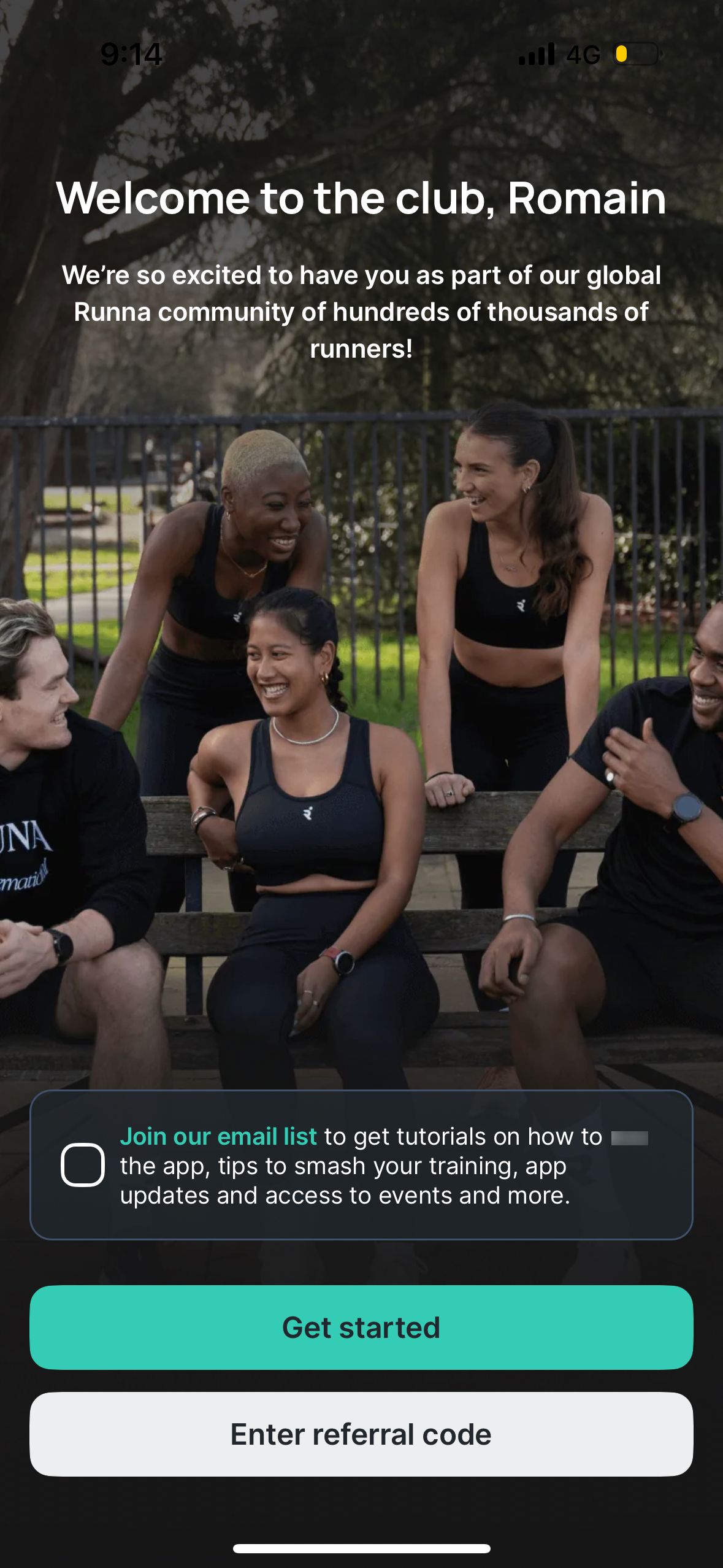 onboarding (Runna)