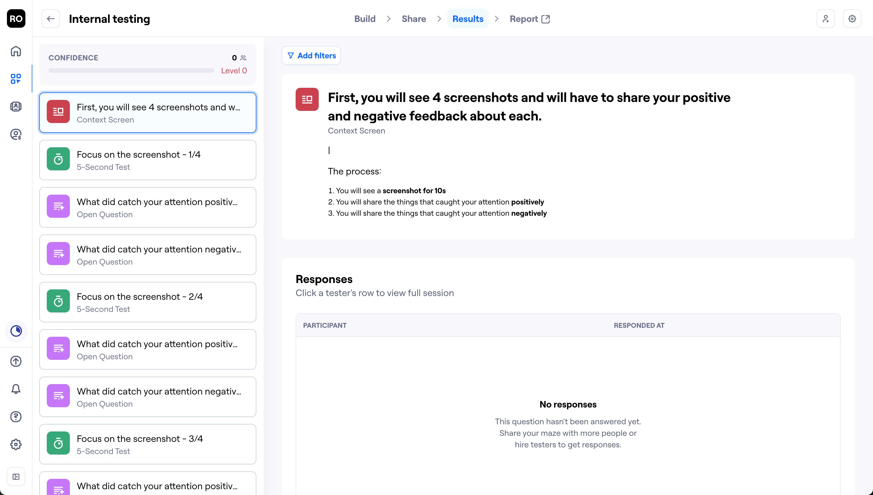 Results Dashboard (Maze)