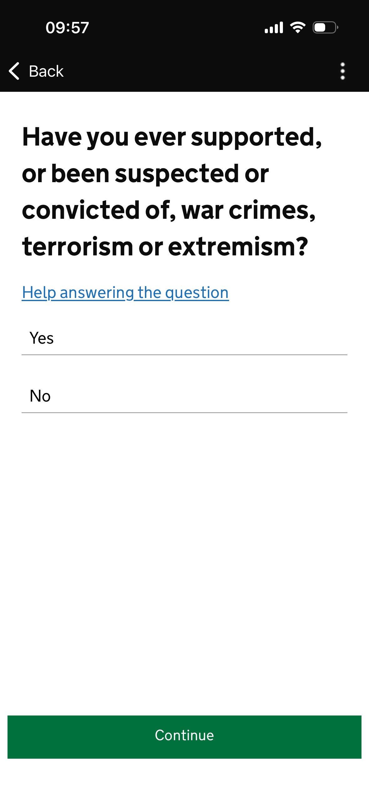 questionnaire (UK ETA)