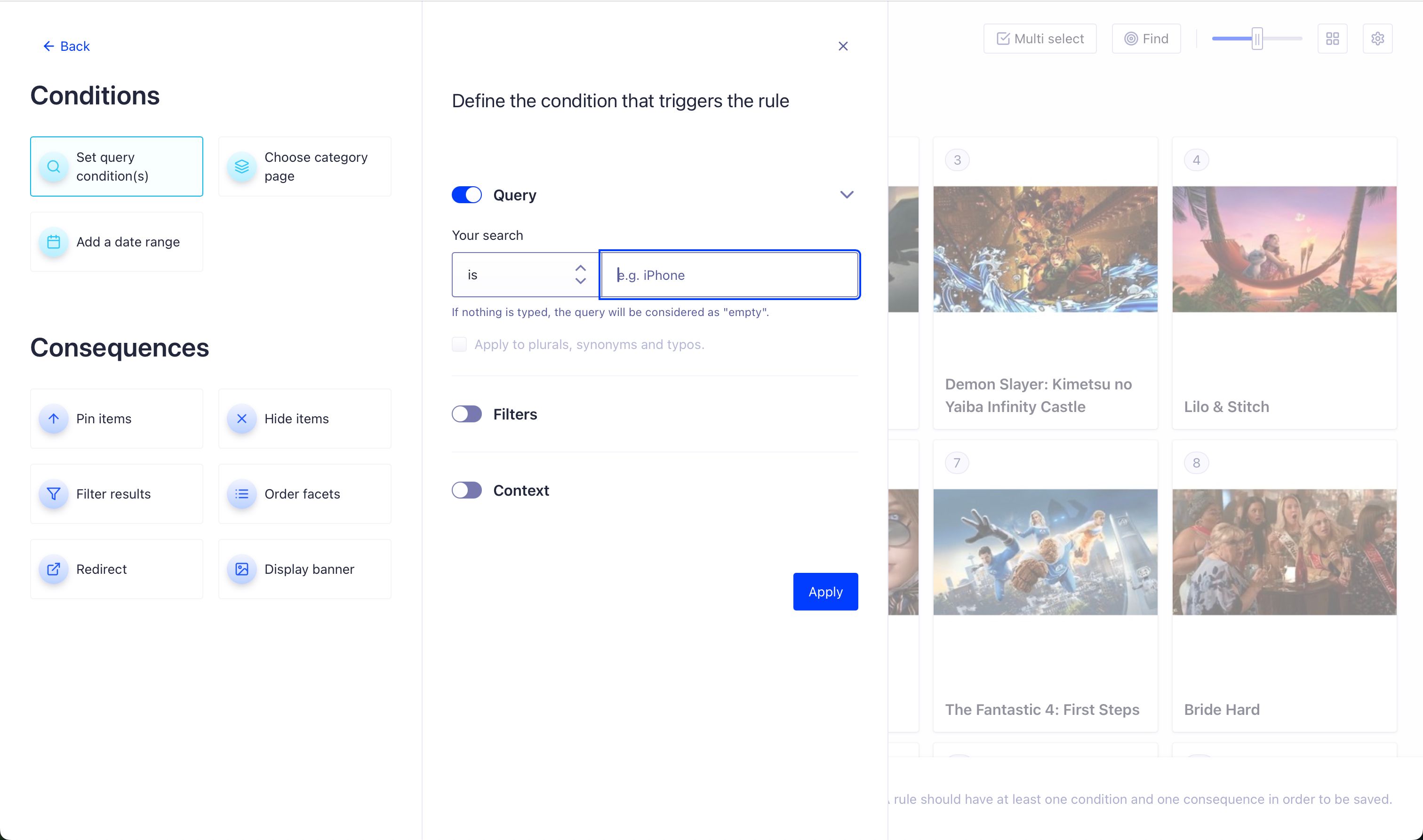 configuration (Algolia)