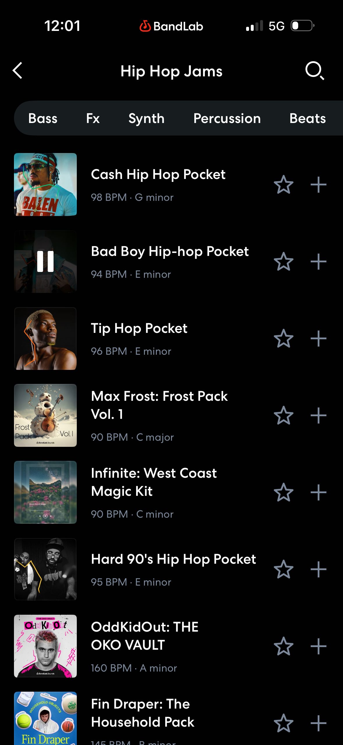 music library (BandLab)