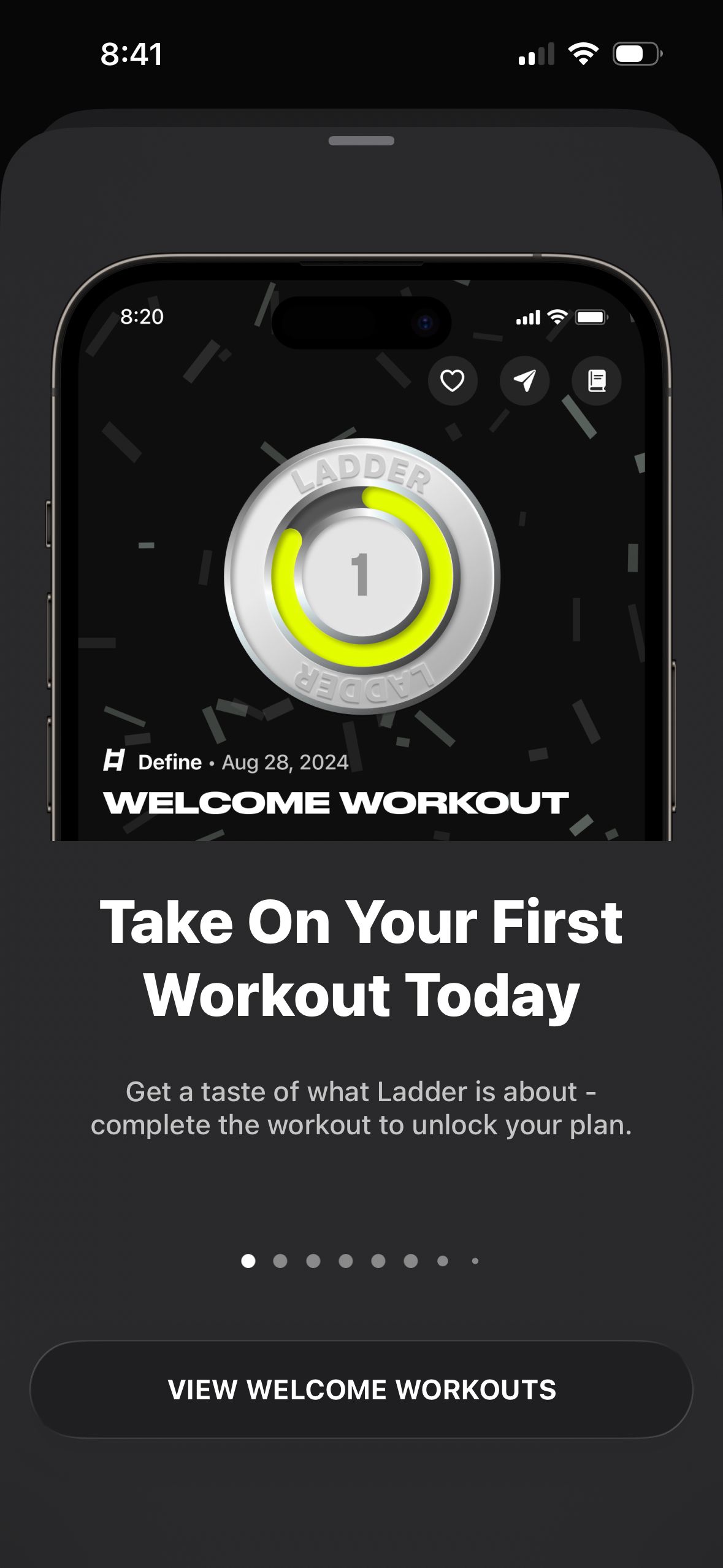 Workout onboarding (Ladder)