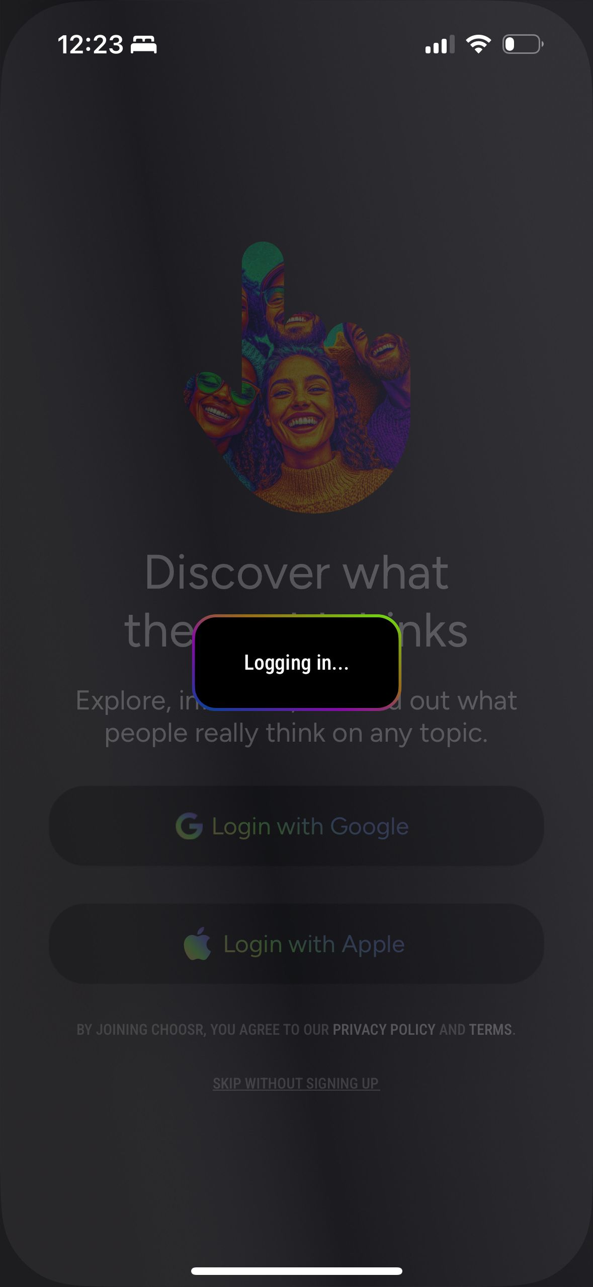 login (Choosr)