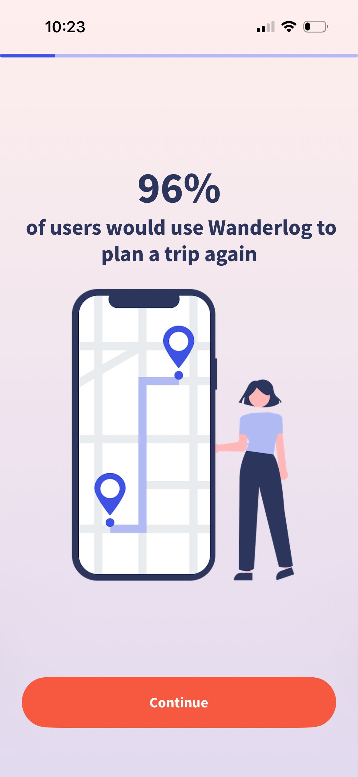 Onboarding (Wanderlog)