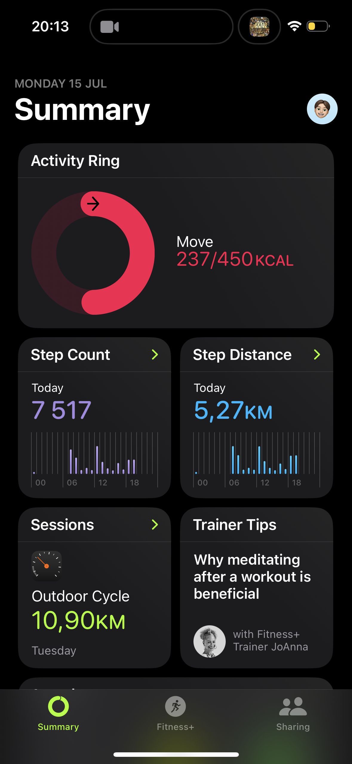 summary (Fitness Tracker)