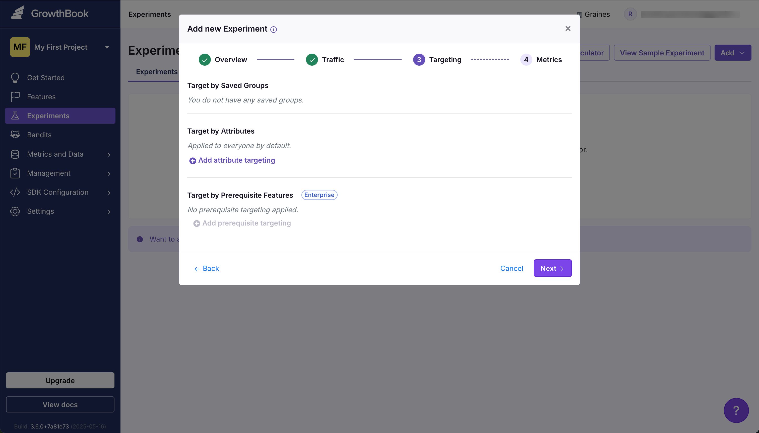 modal (Growthbook)