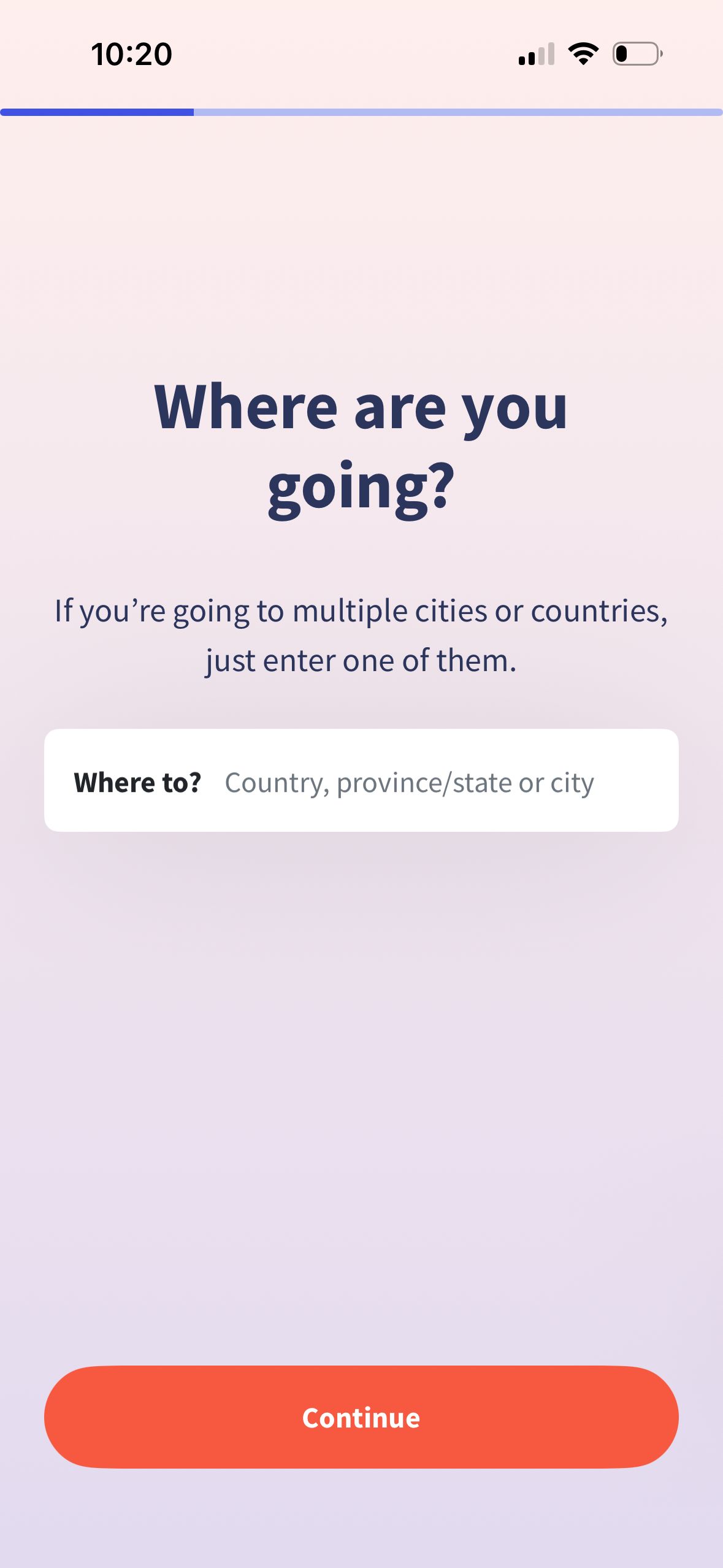 Input Form (Wanderlog)