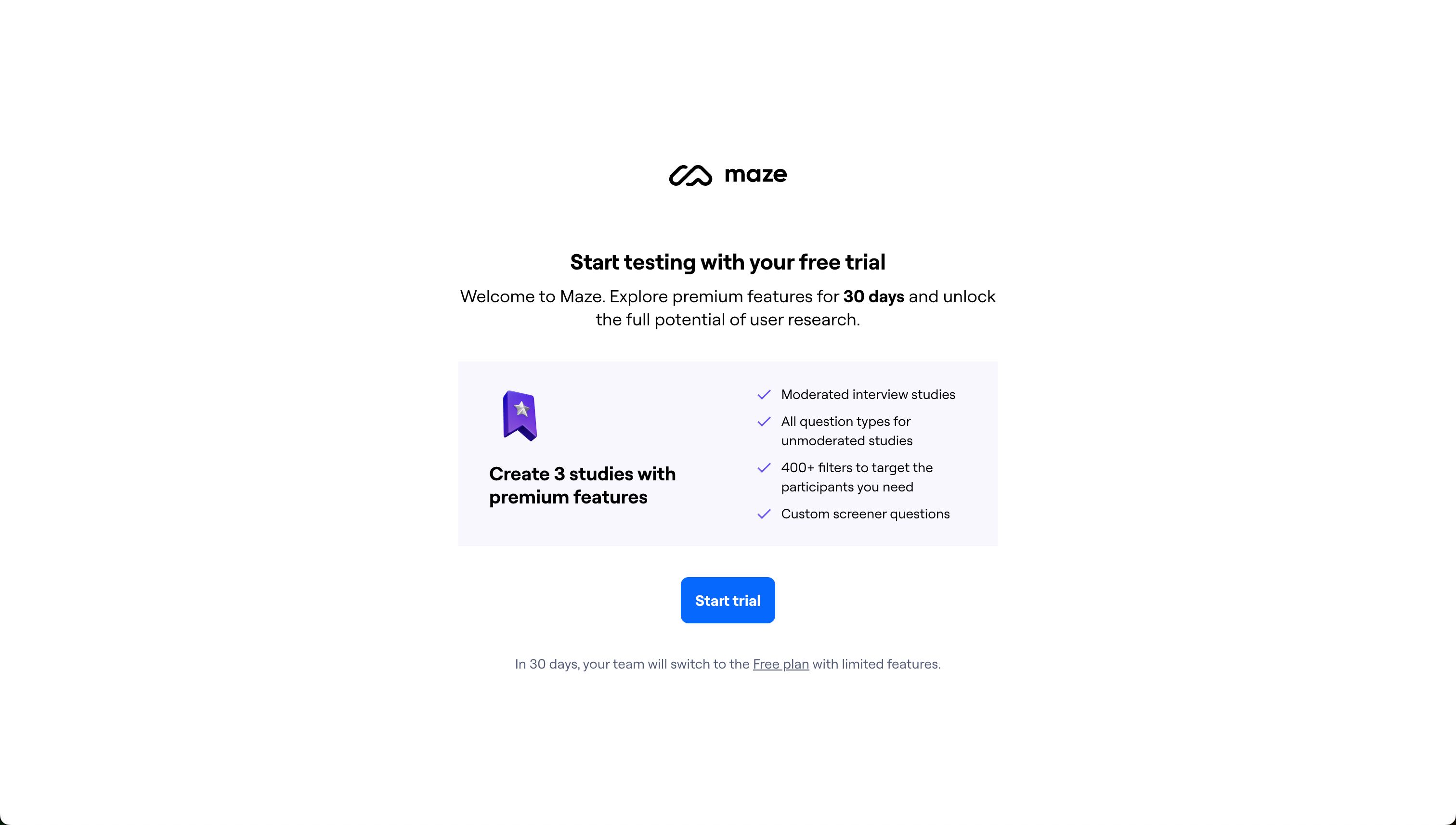 Landing Page (Maze)