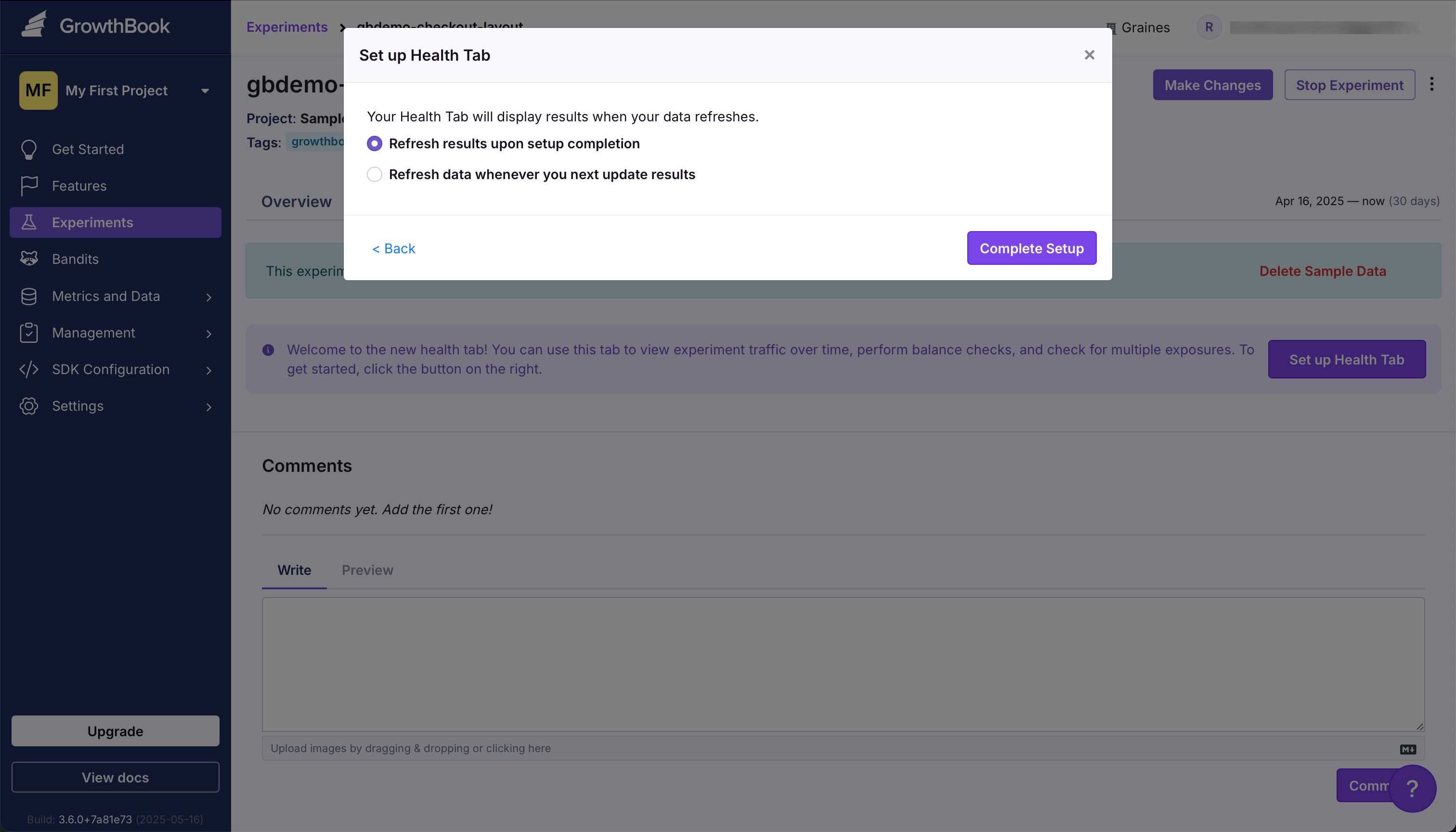 Modal / Dialog (Growthbook)