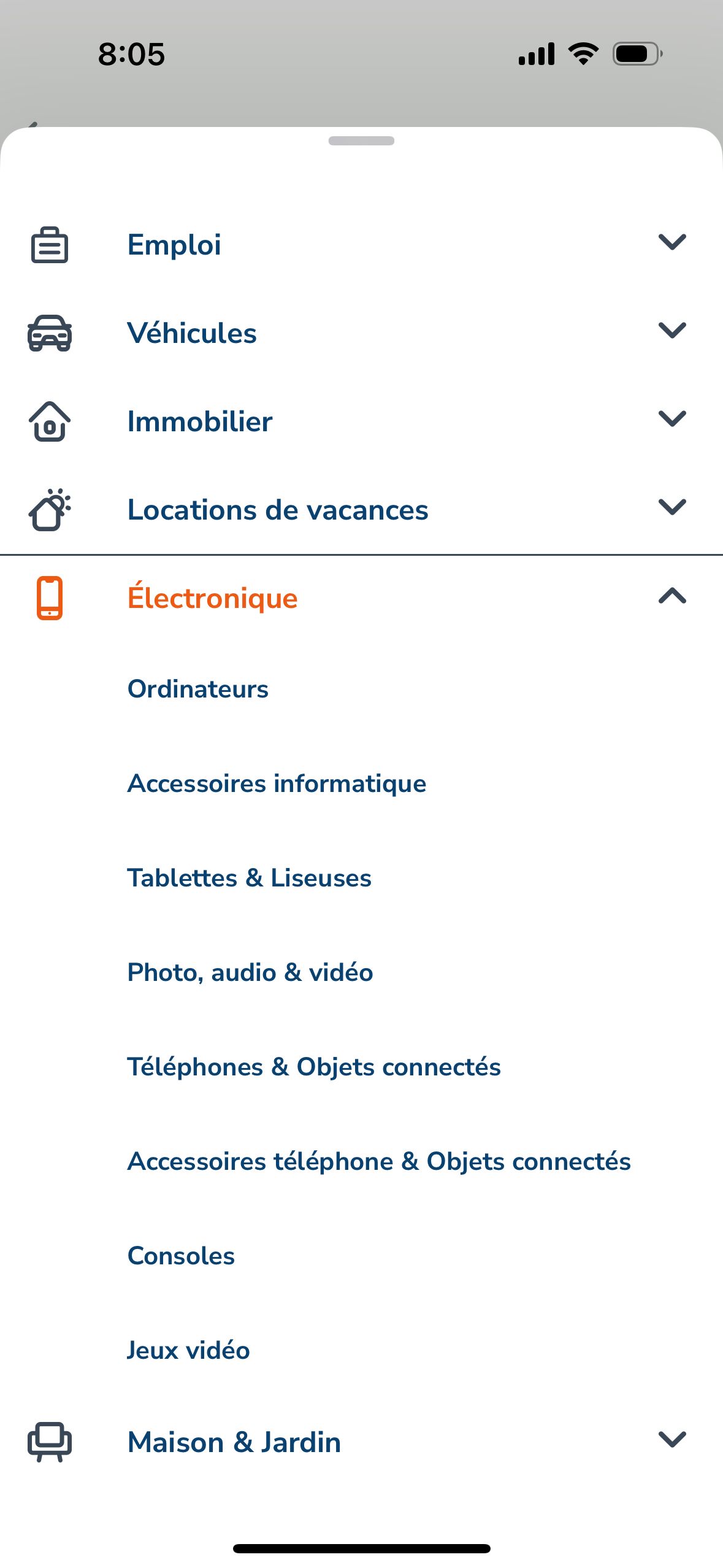 navigation (Le bon coin)